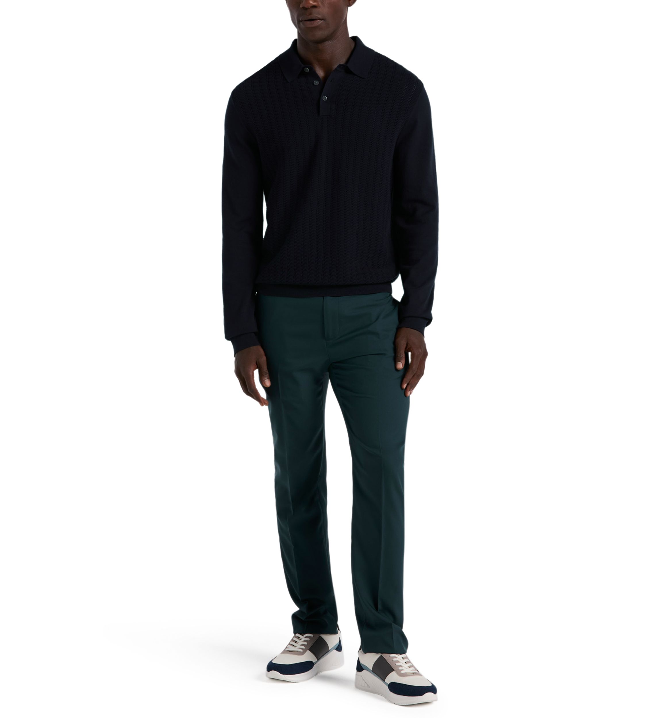 Long Sleeve Tech Polo Shirt 