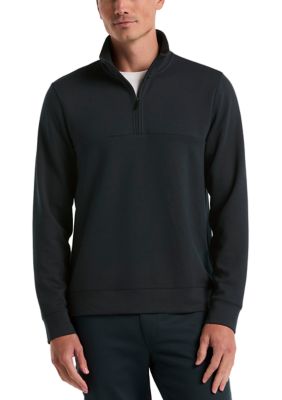 Perry Ellis Men's Long Sleeve Tech Quarter Zip Pullover, Medium