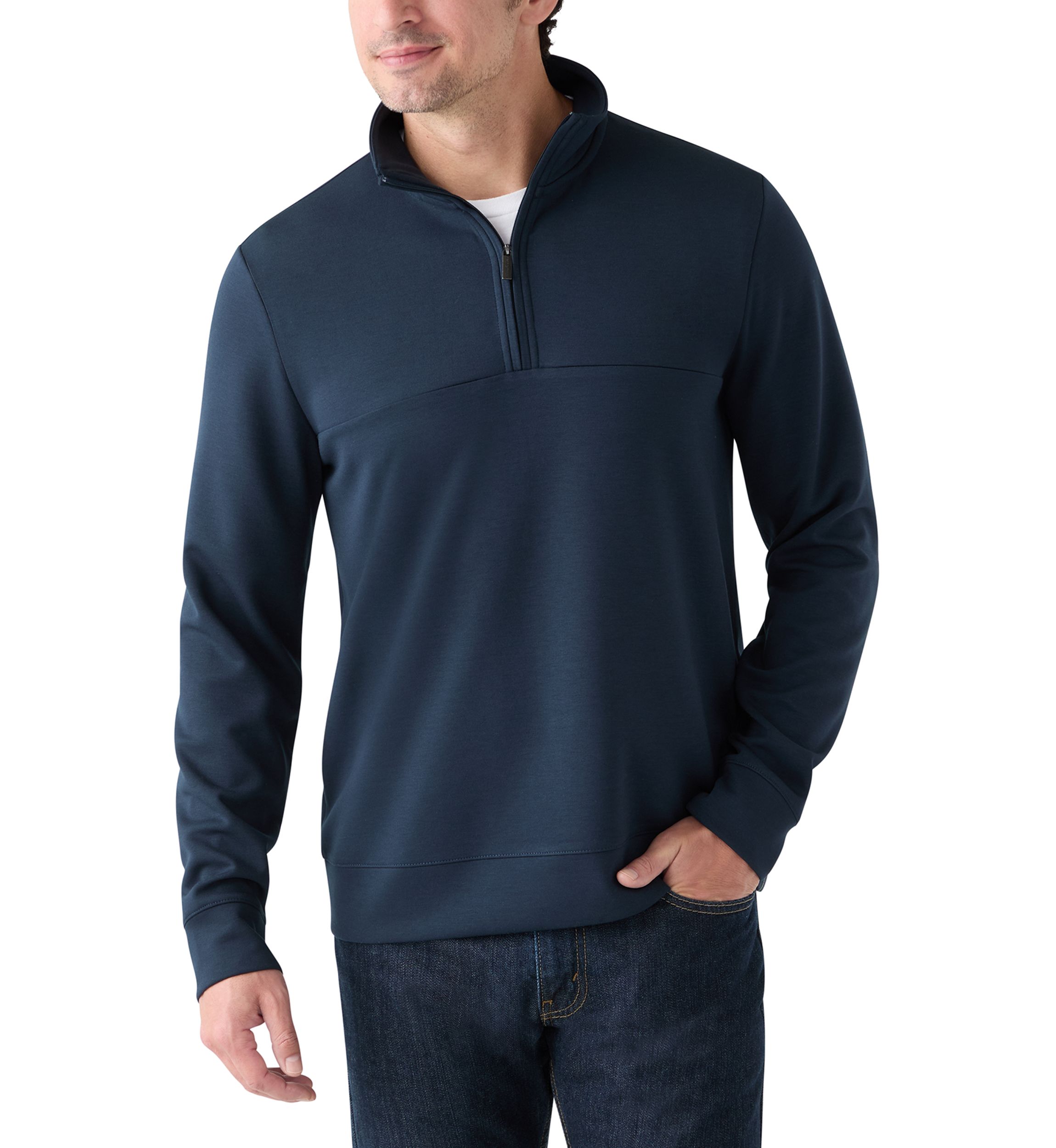 Perry Ellis® Men's Long Sleeve Tech Quarter Zip Pullover | Belk