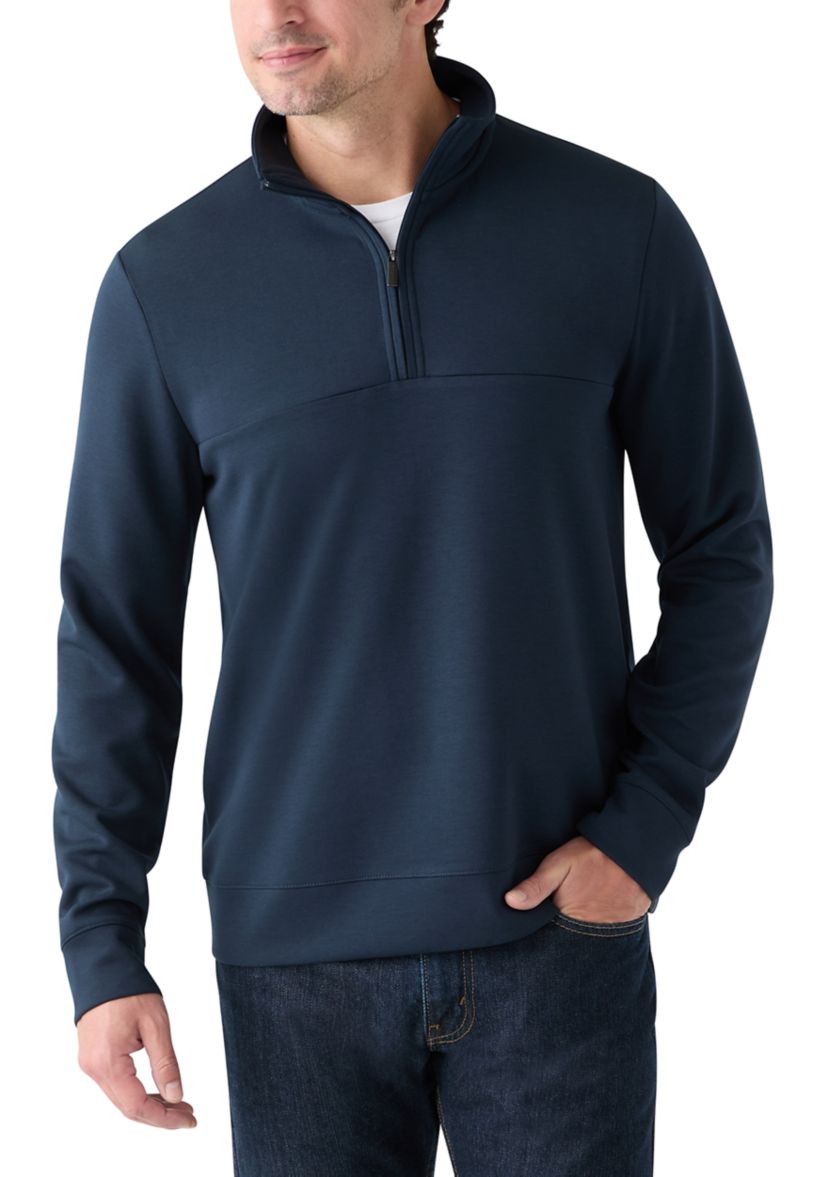 Perry Ellis® Men's Long Sleeve Tech Quarter Zip Pullover | Belk