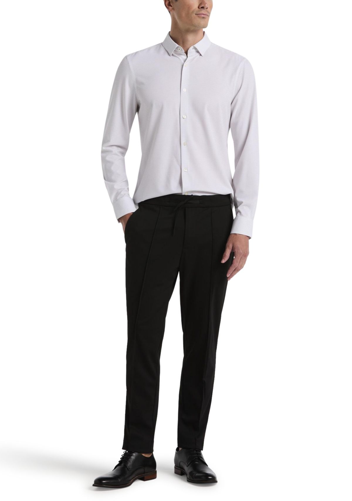 Mens Slim Geometric Printed Dress Shirt