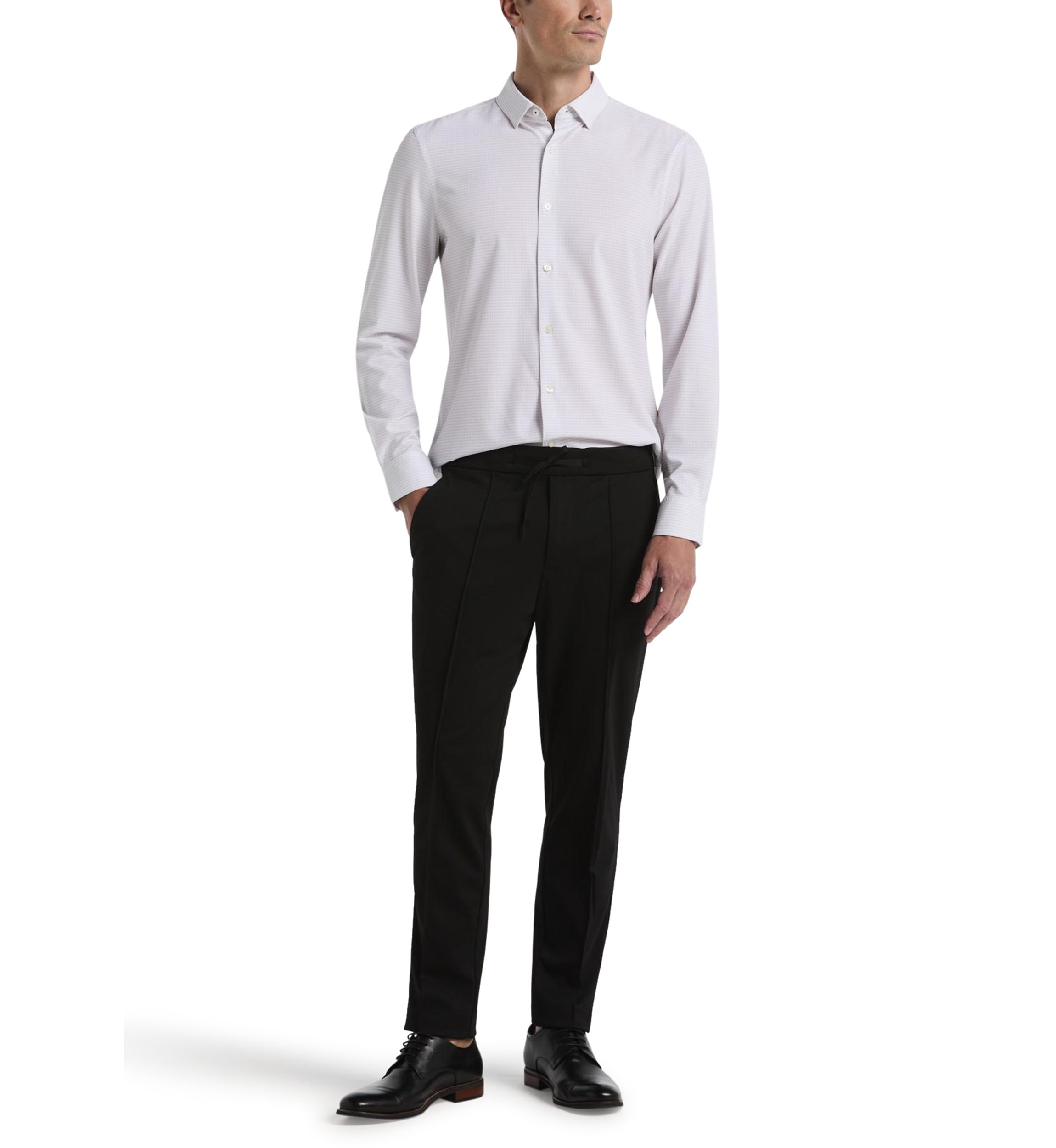 Mens Slim Geometric Printed Dress Shirt