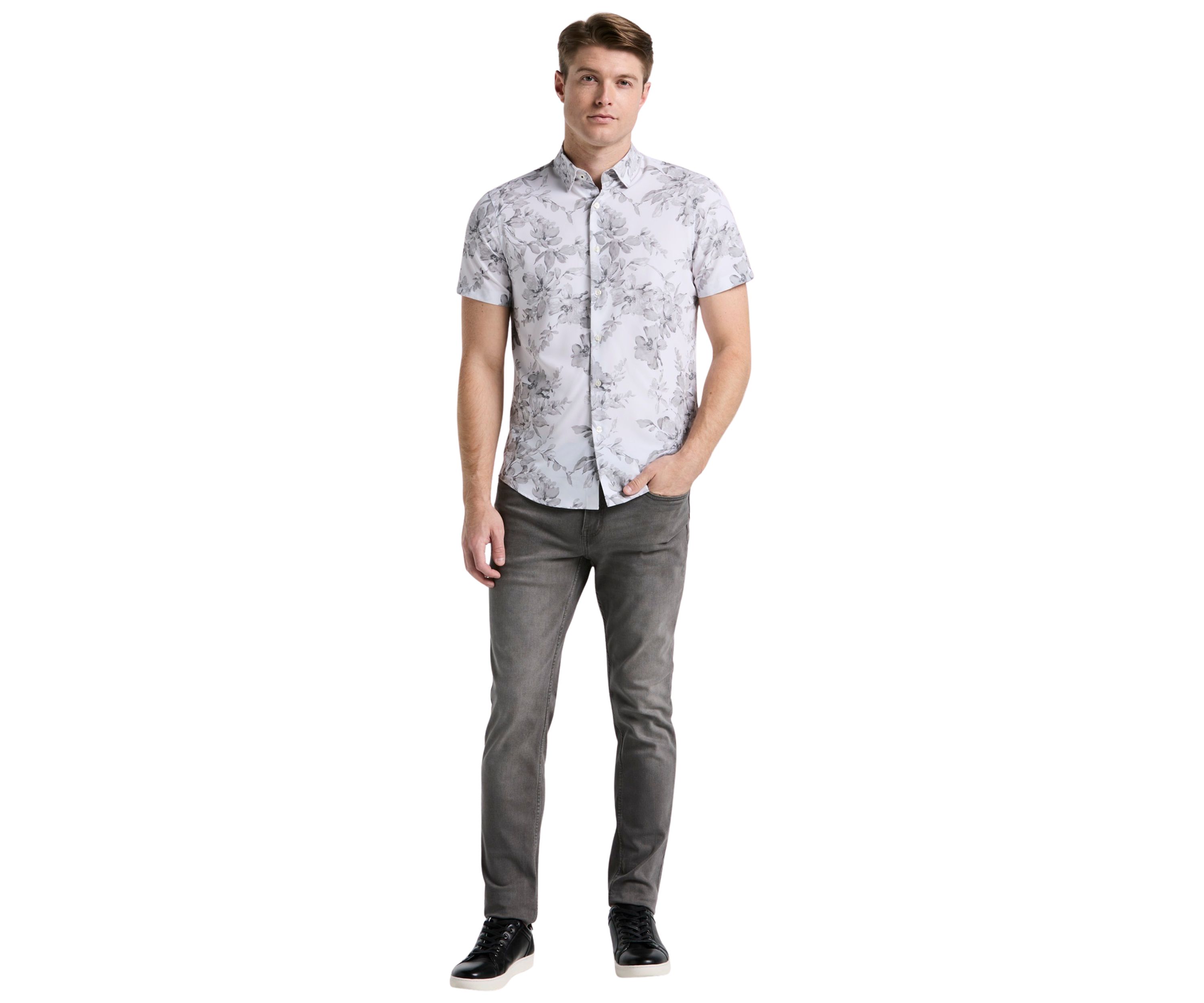 Mens Short Sleeve Floral Shirt