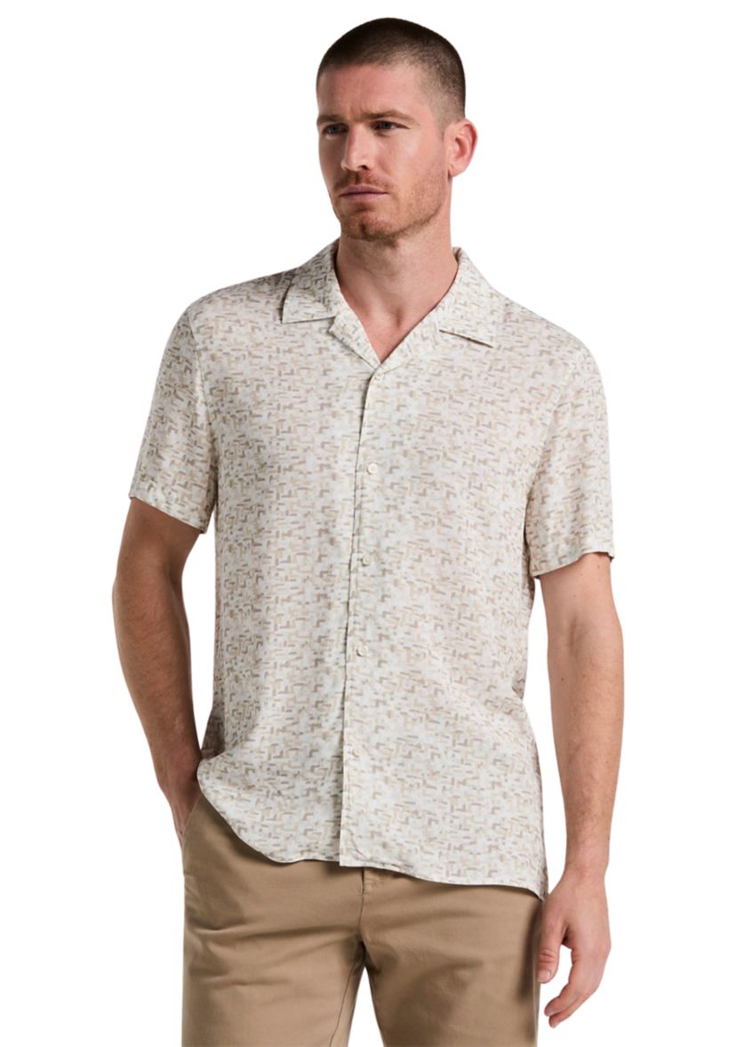 Mens Short Sleeve Brushstroke Print Shirt