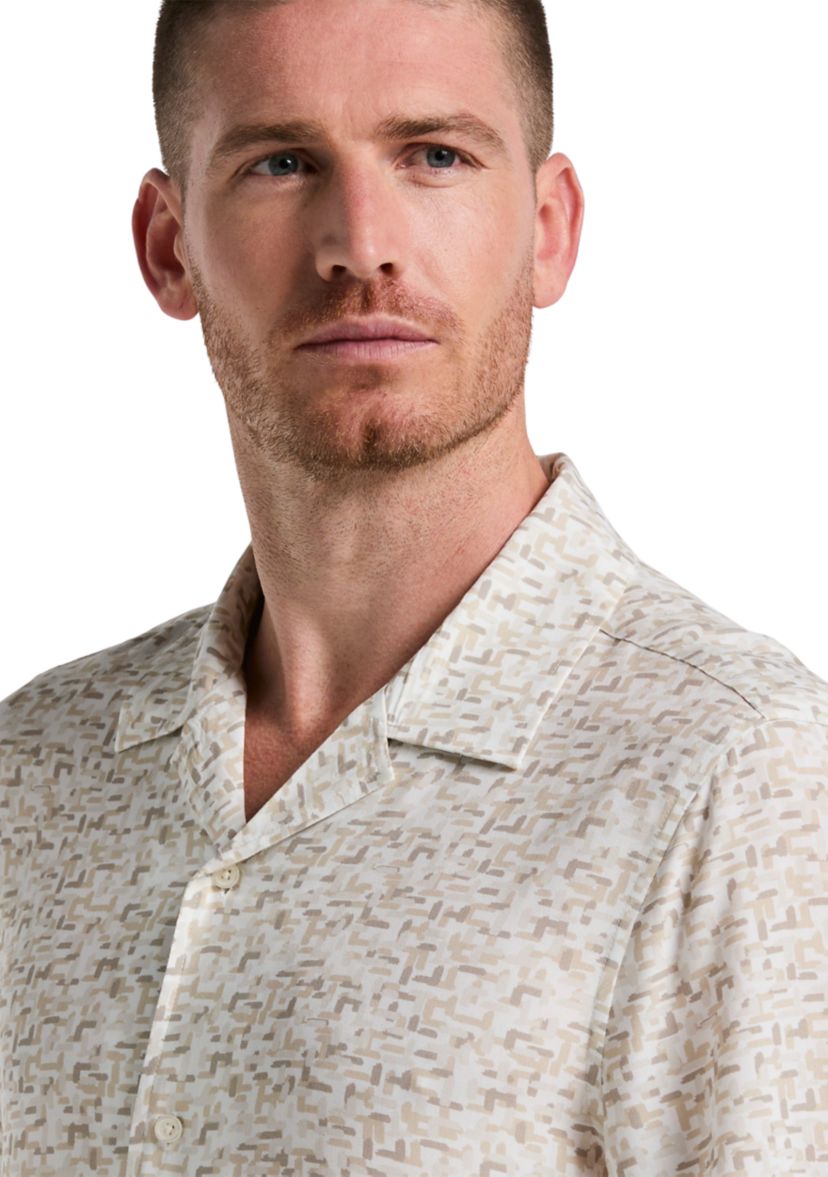 Mens Short Sleeve Brushstroke Print Shirt