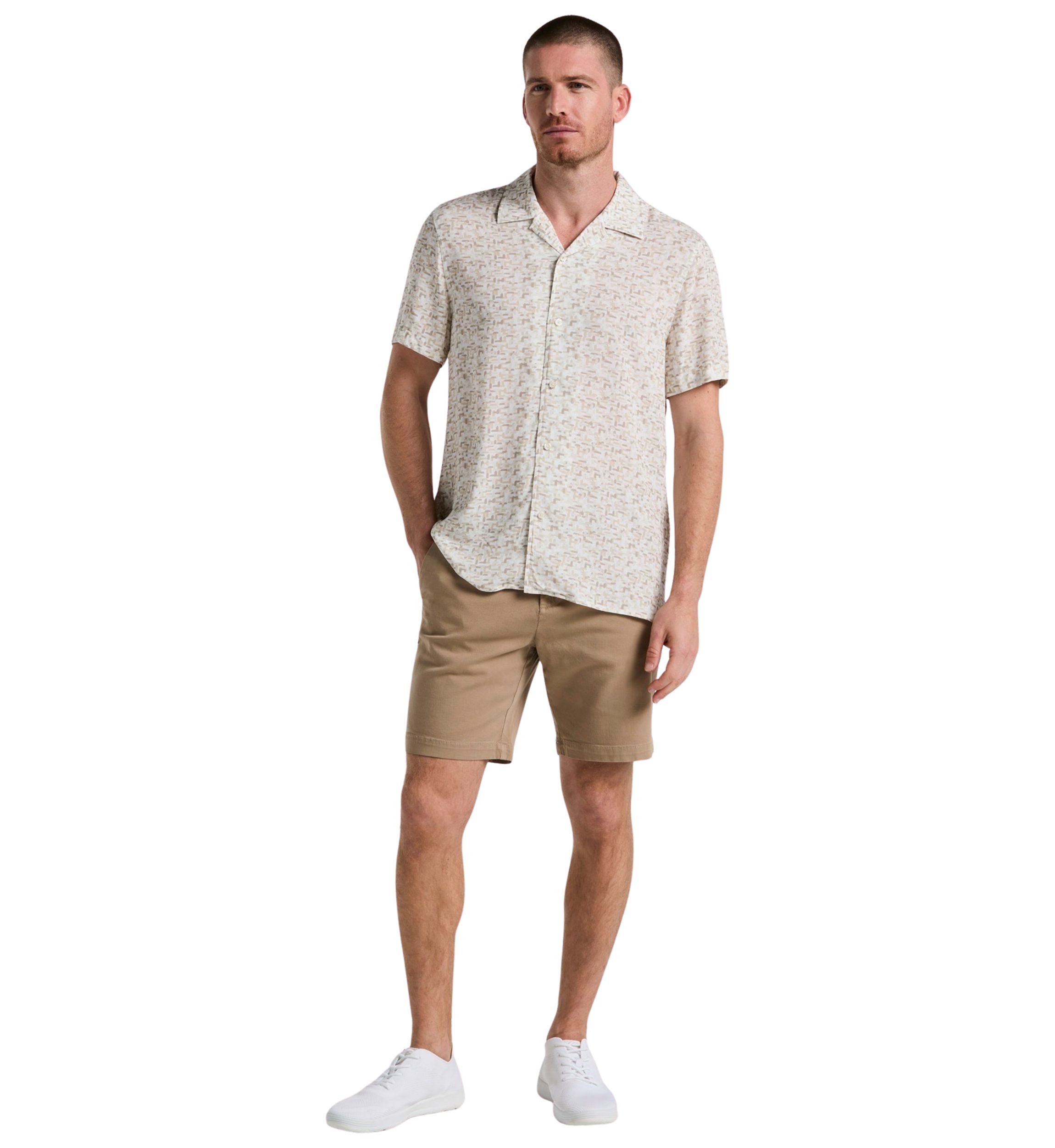 Mens Short Sleeve Brushstroke Print Shirt