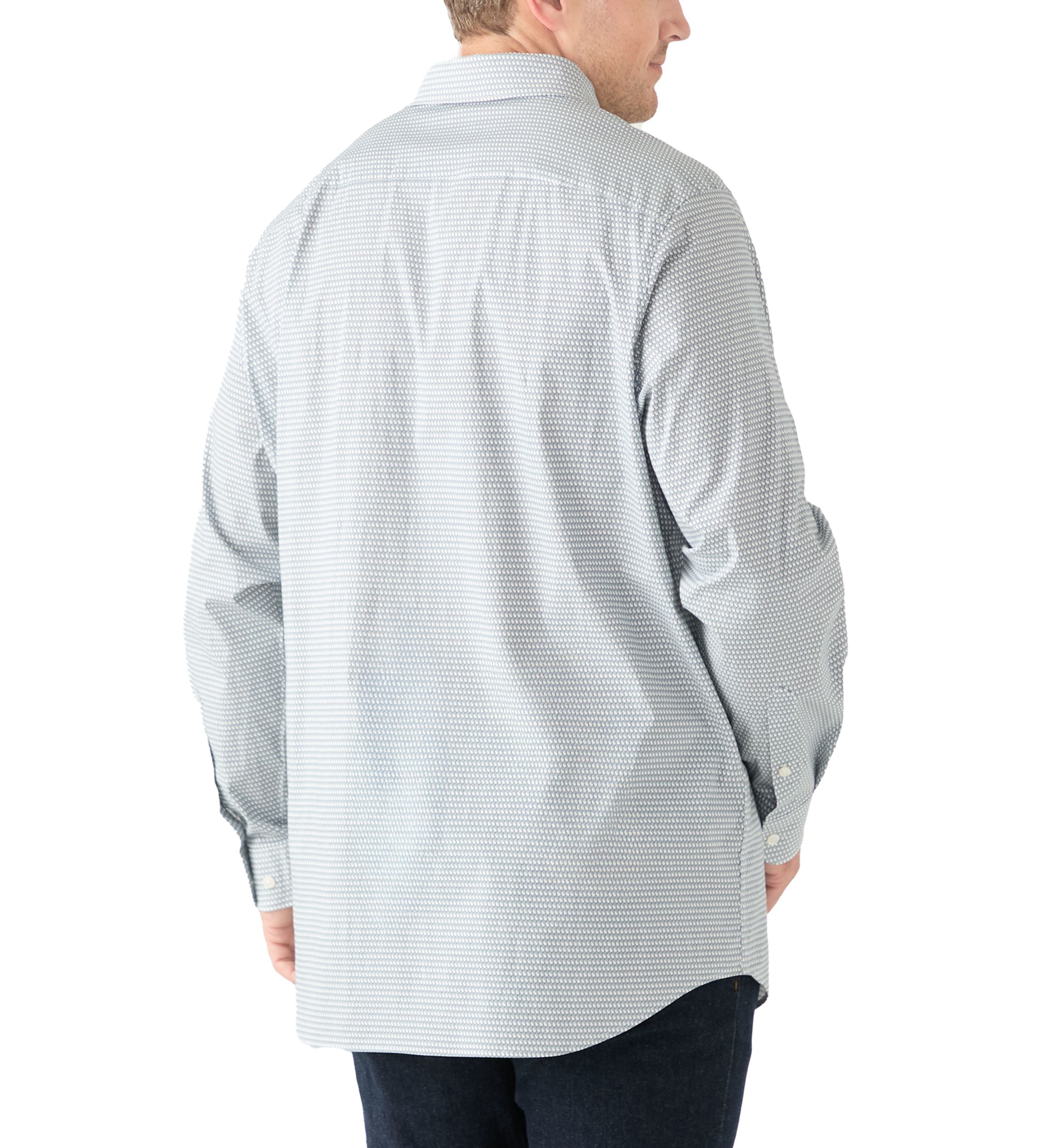 Big & Tall Long Sleeve Geometric Print Shirt
