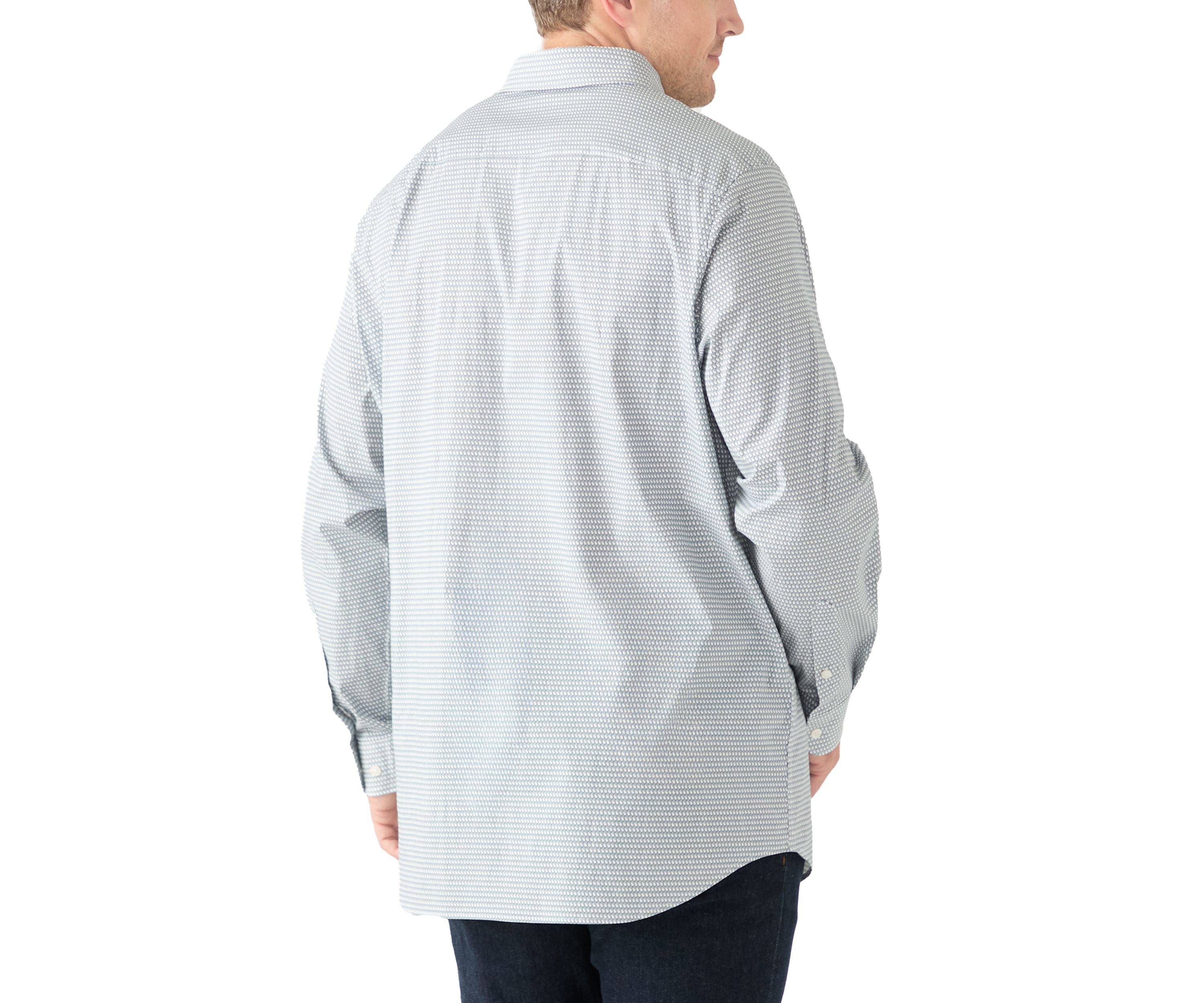 Big & Tall Long Sleeve Geometric Print Shirt
