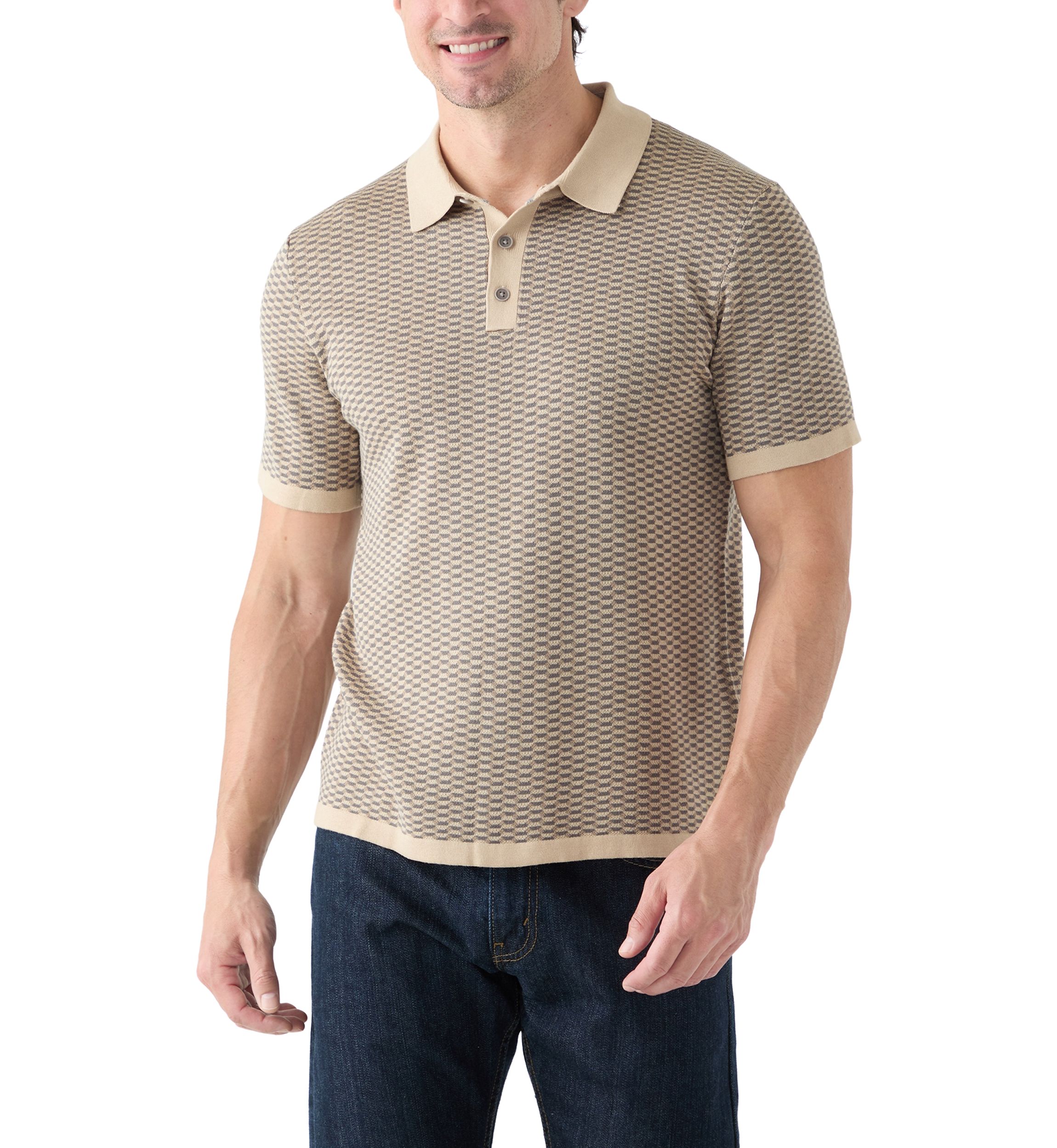 Mens Button Polo Sweater