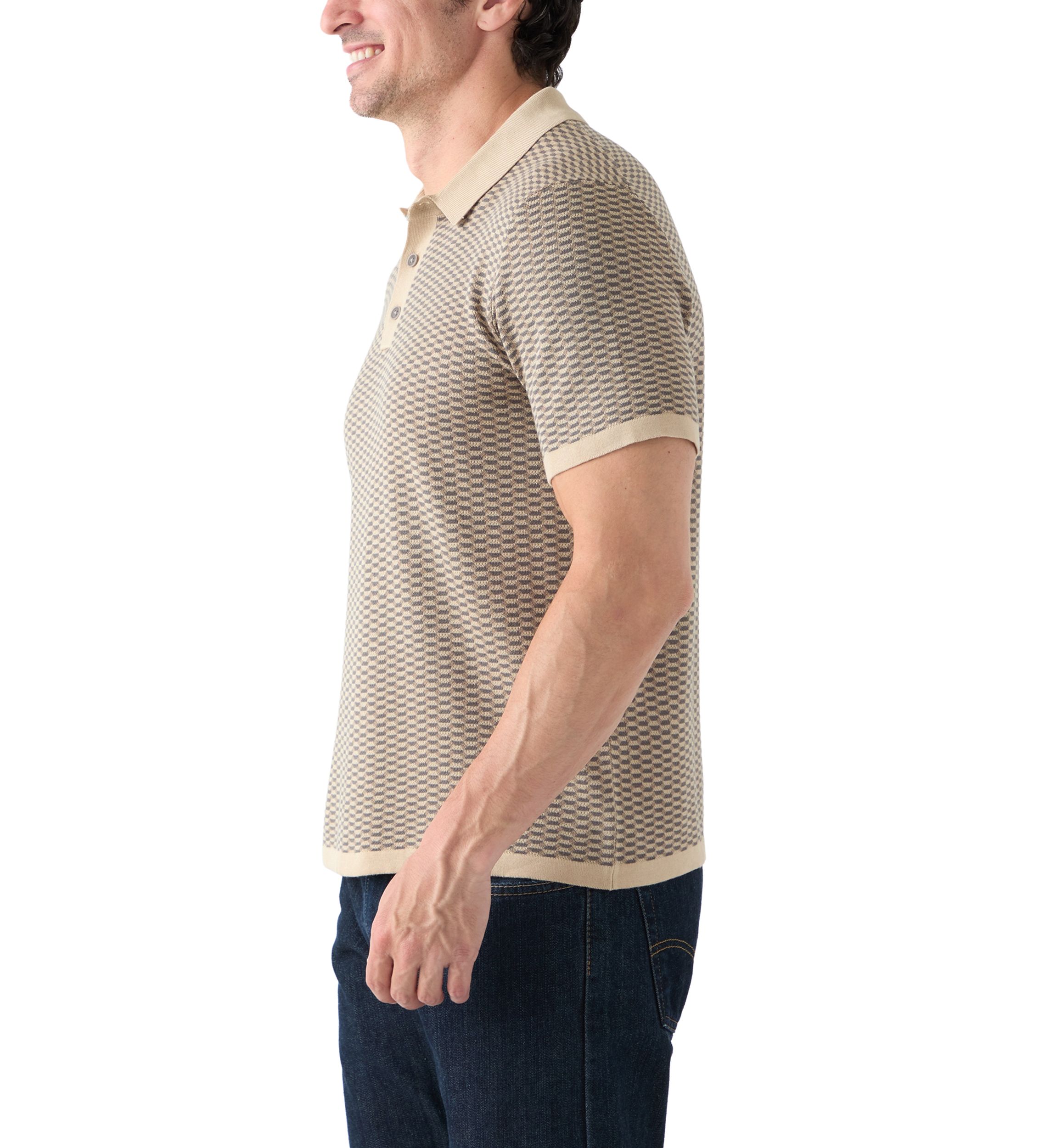 Mens Button Polo Sweater