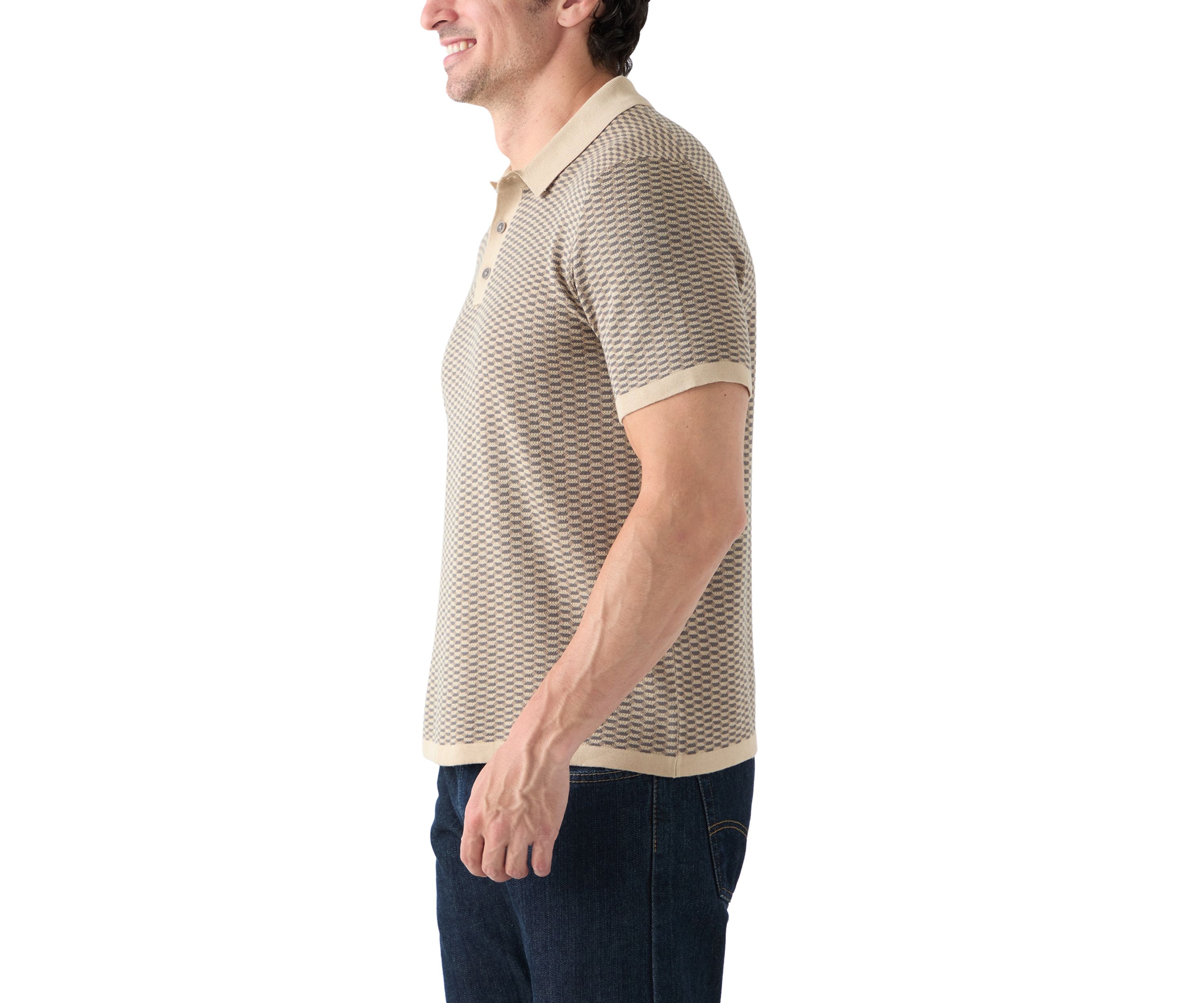Mens Button Polo Sweater