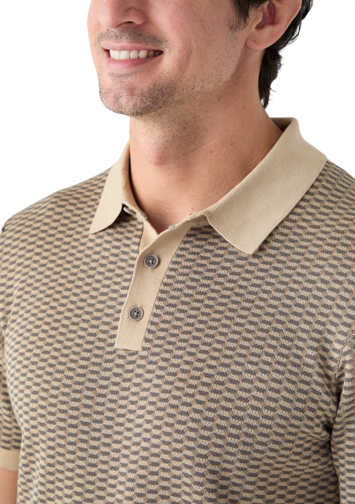 Mens Button Polo Sweater