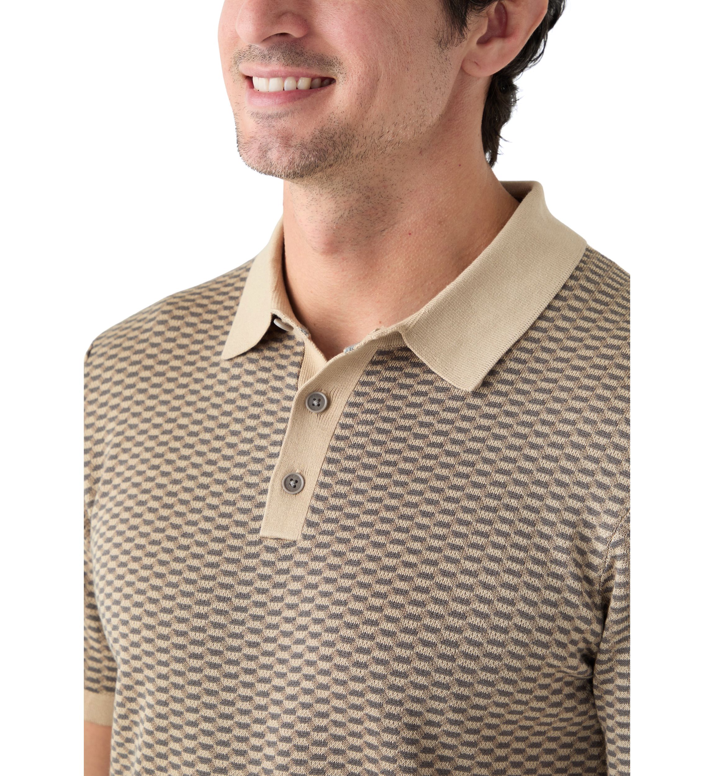 Mens Button Polo Sweater