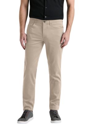 Perry Ellis Men's Big & Tall Double Cloth 5 Pocket Pants, 46 x 32