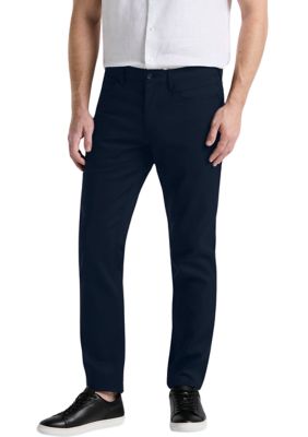 Perry Ellis Men's Big & Tall Double Cloth 5 Pocket Pants, 46 x 32