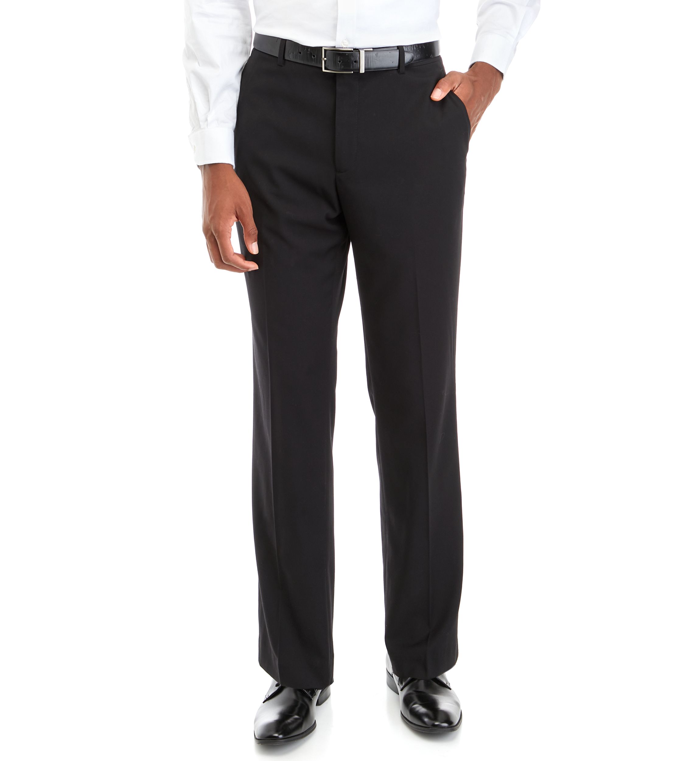 Mens Slim Fit Stretch Active Waistband Dress Pants