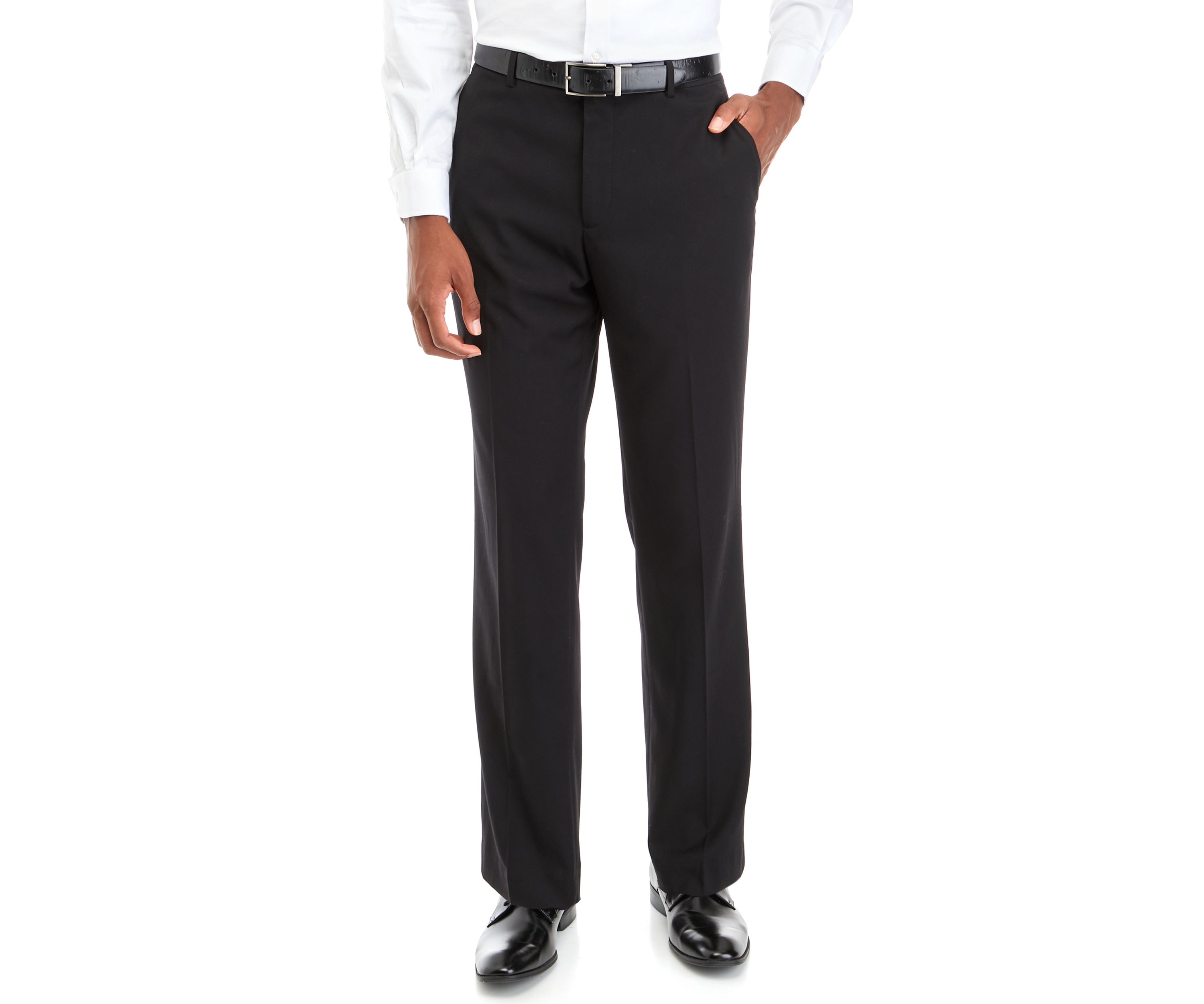 Mens Slim Fit Stretch Active Waistband Dress Pants