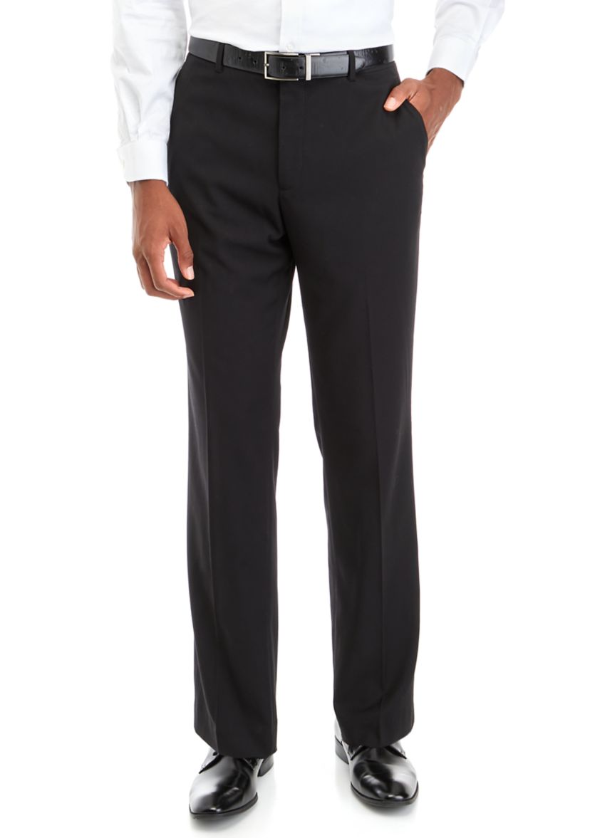 Mens Slim Fit Stretch Active Waistband Dress Pants