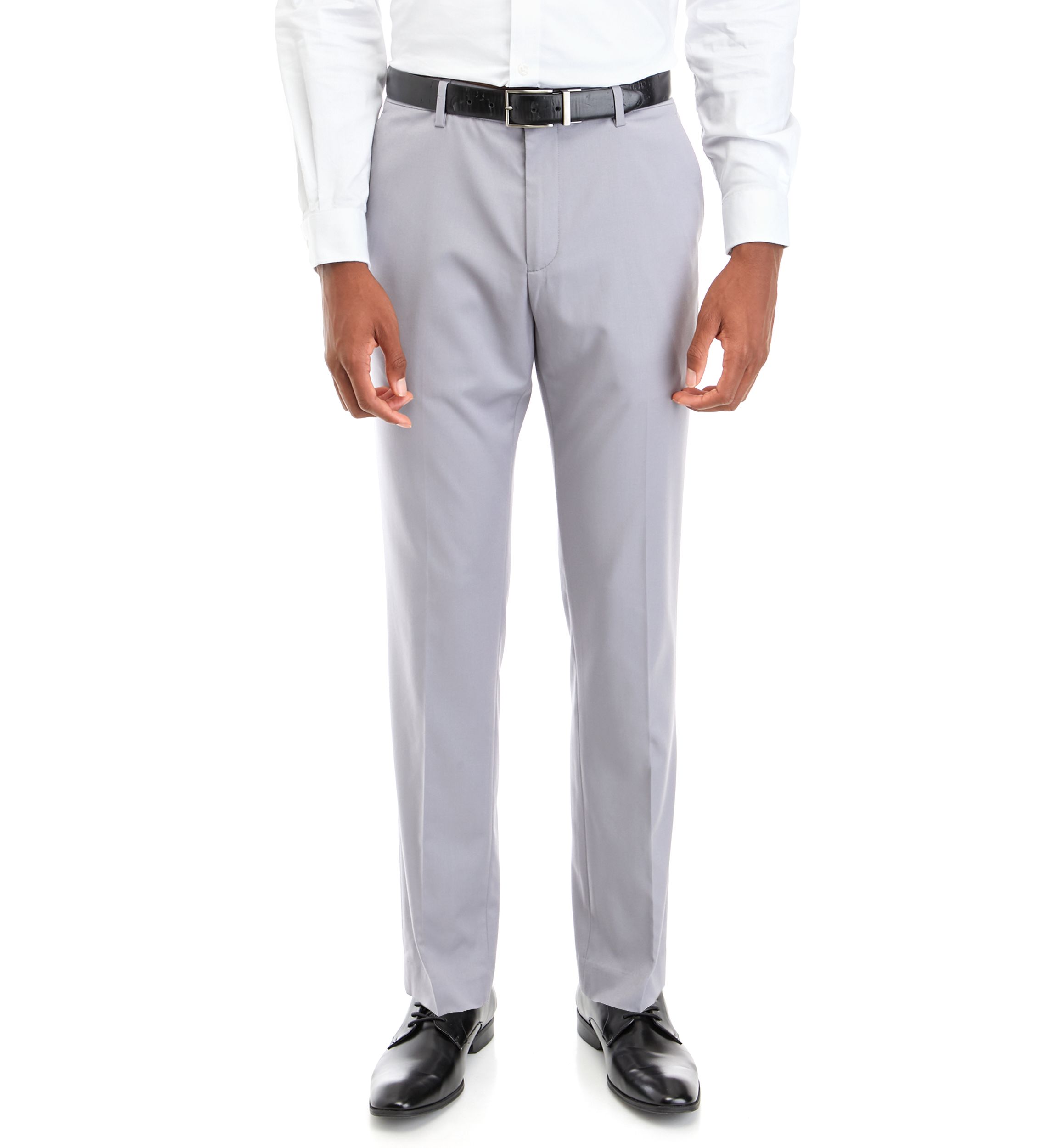 slim fit dress slacks Tailored Fit Tech Suit Pants in Light Grey, 32W30L main image 0