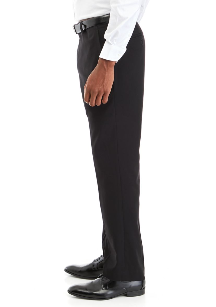 Mens Slim Fit Stretch Active Waistband Dress Pants