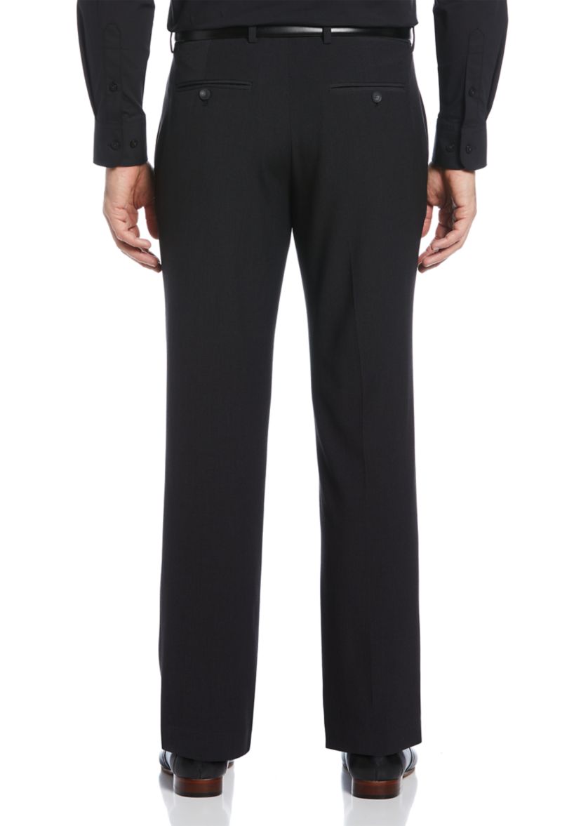 Mens Micro Check Straight Leg Dress Pants