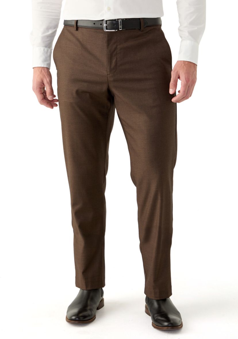 Mens Modern Plaid Dress Pants 