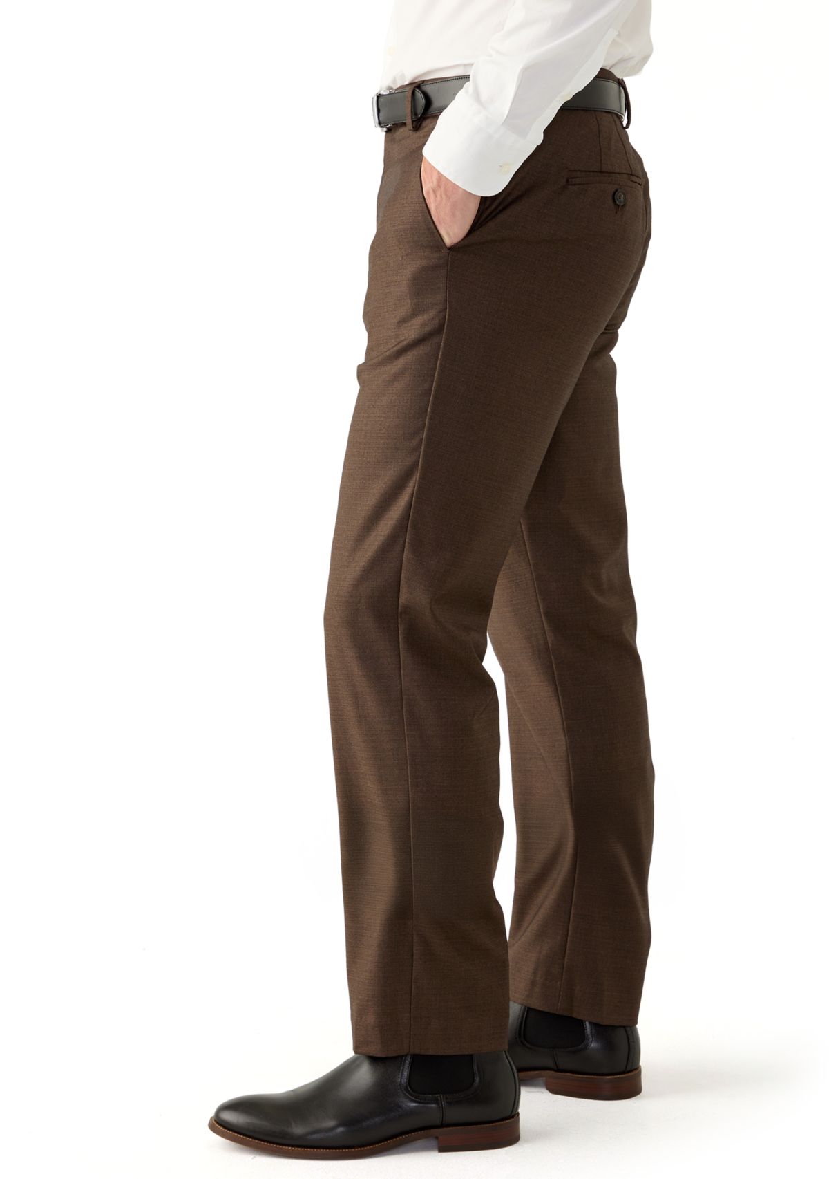 Mens Modern Plaid Dress Pants 