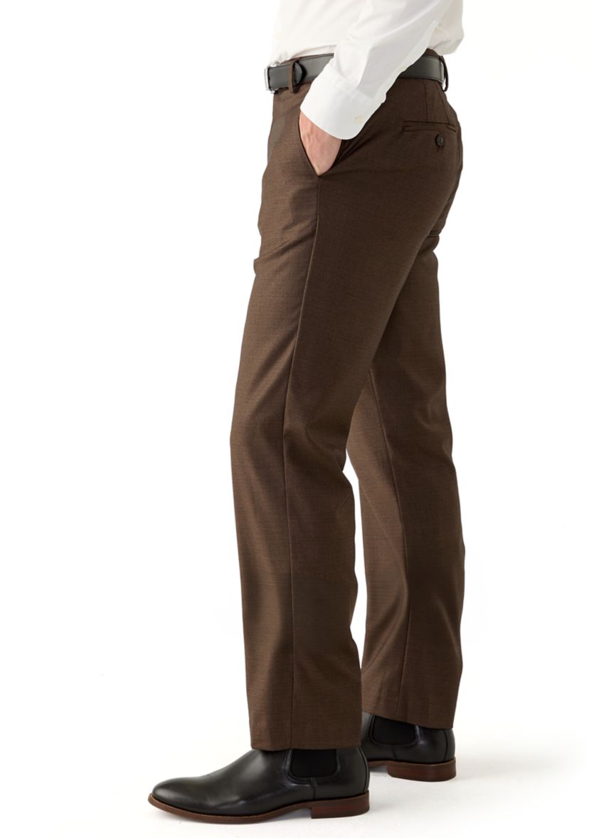 Mens Modern Plaid Dress Pants 