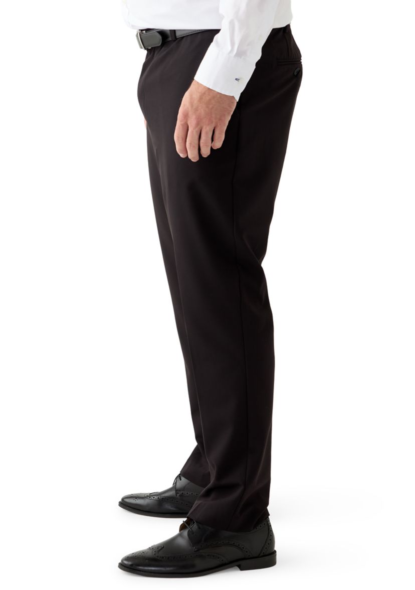 flared mens dress pants Jones - Black - Slim Fit Flare and signature logo details Perry Ellis Men's Big &