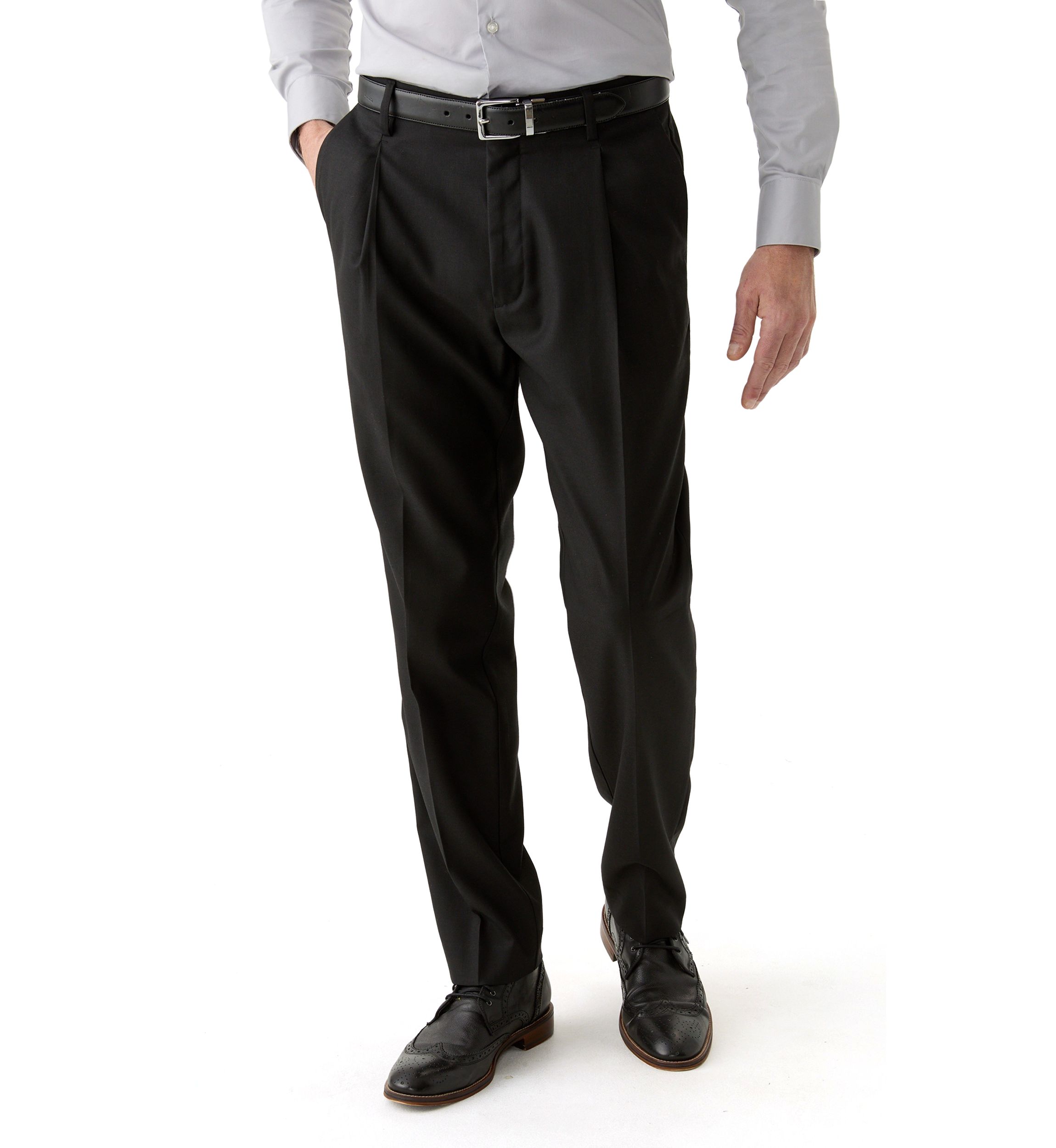 Single Pleat Slim Fit Pants