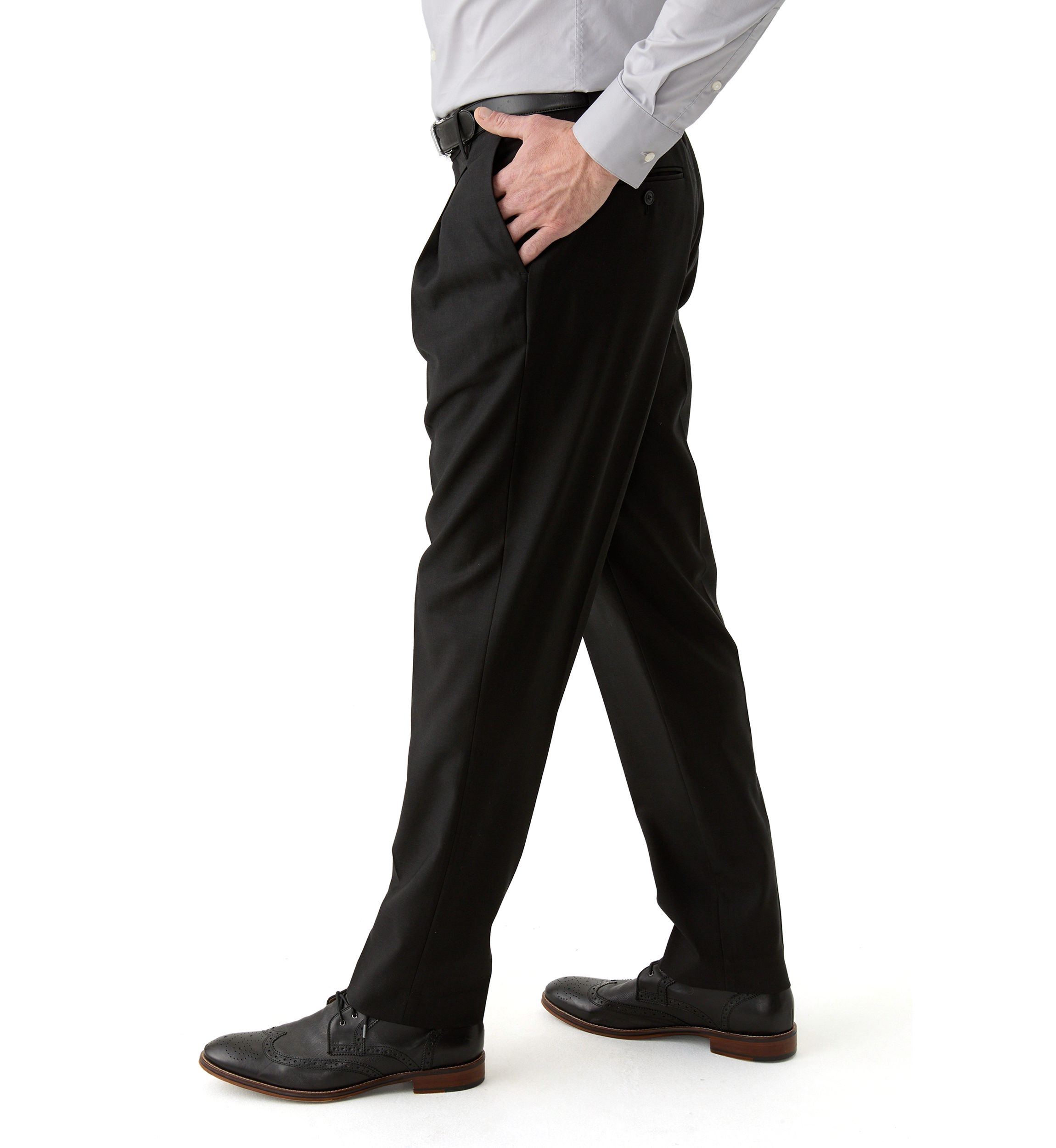 Single Pleat Slim Fit Pants