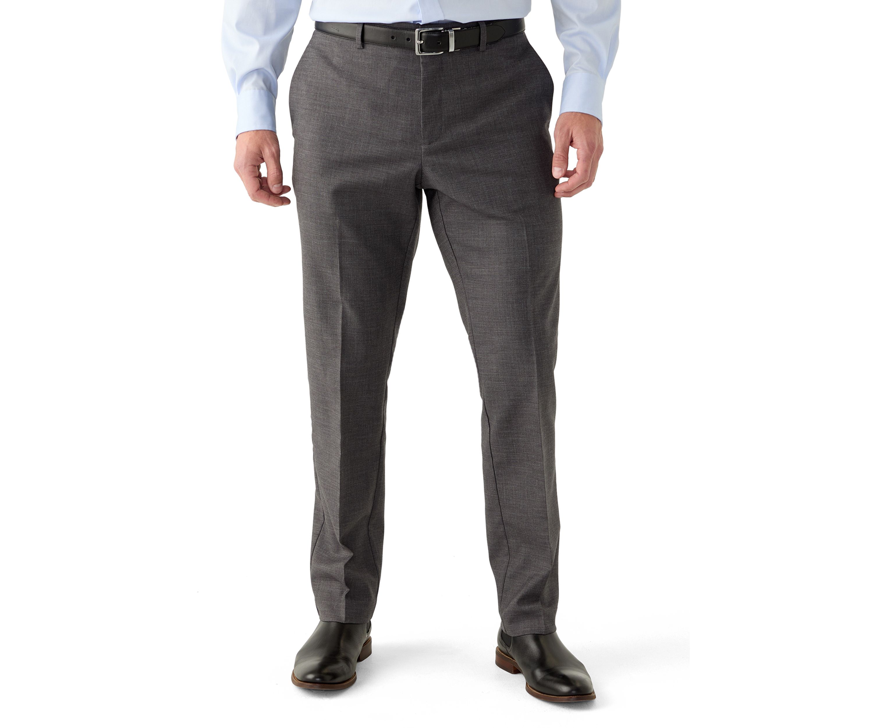 Mens Slim Sharkskin Dress Pants