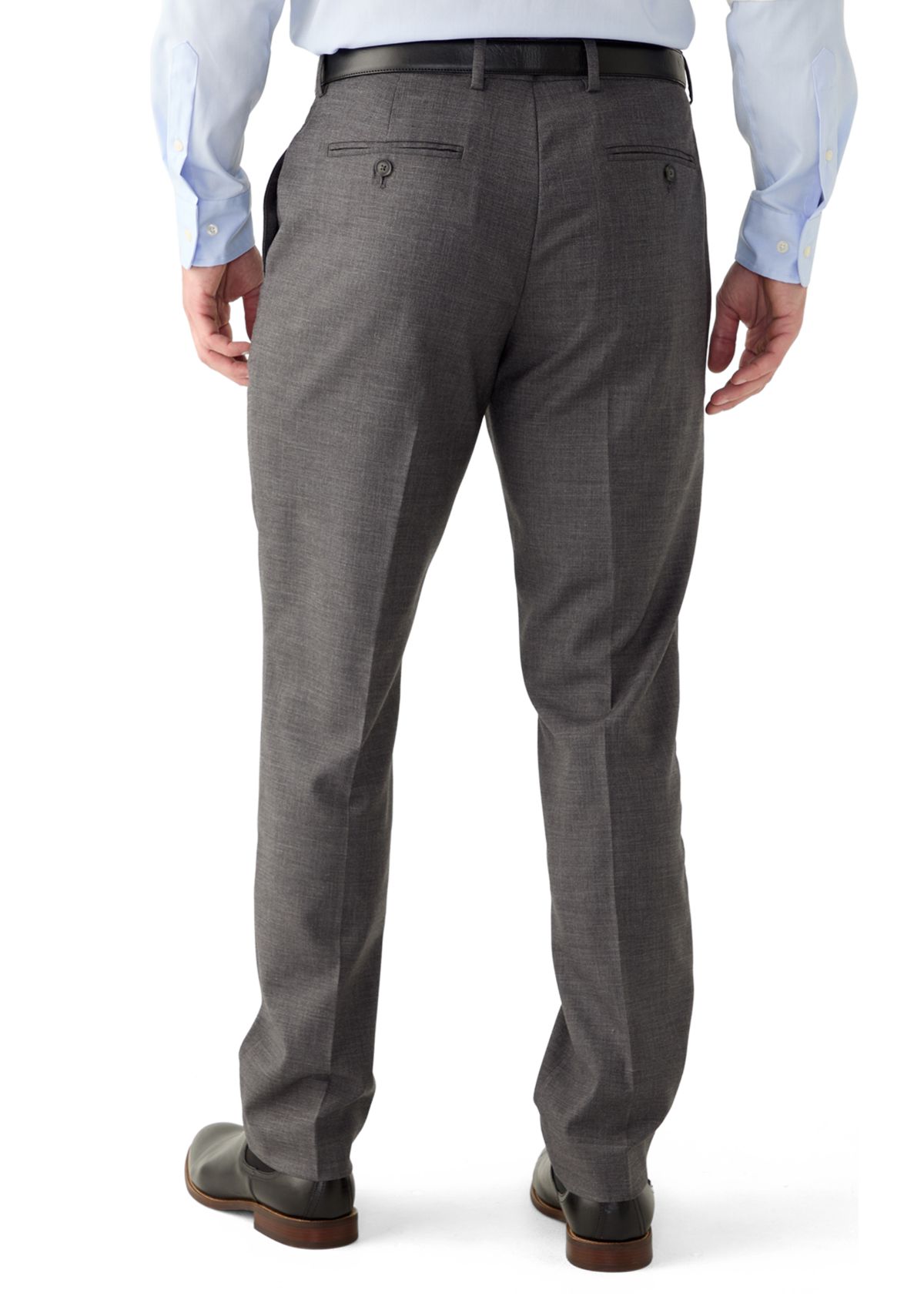 Mens Slim Sharkskin Dress Pants