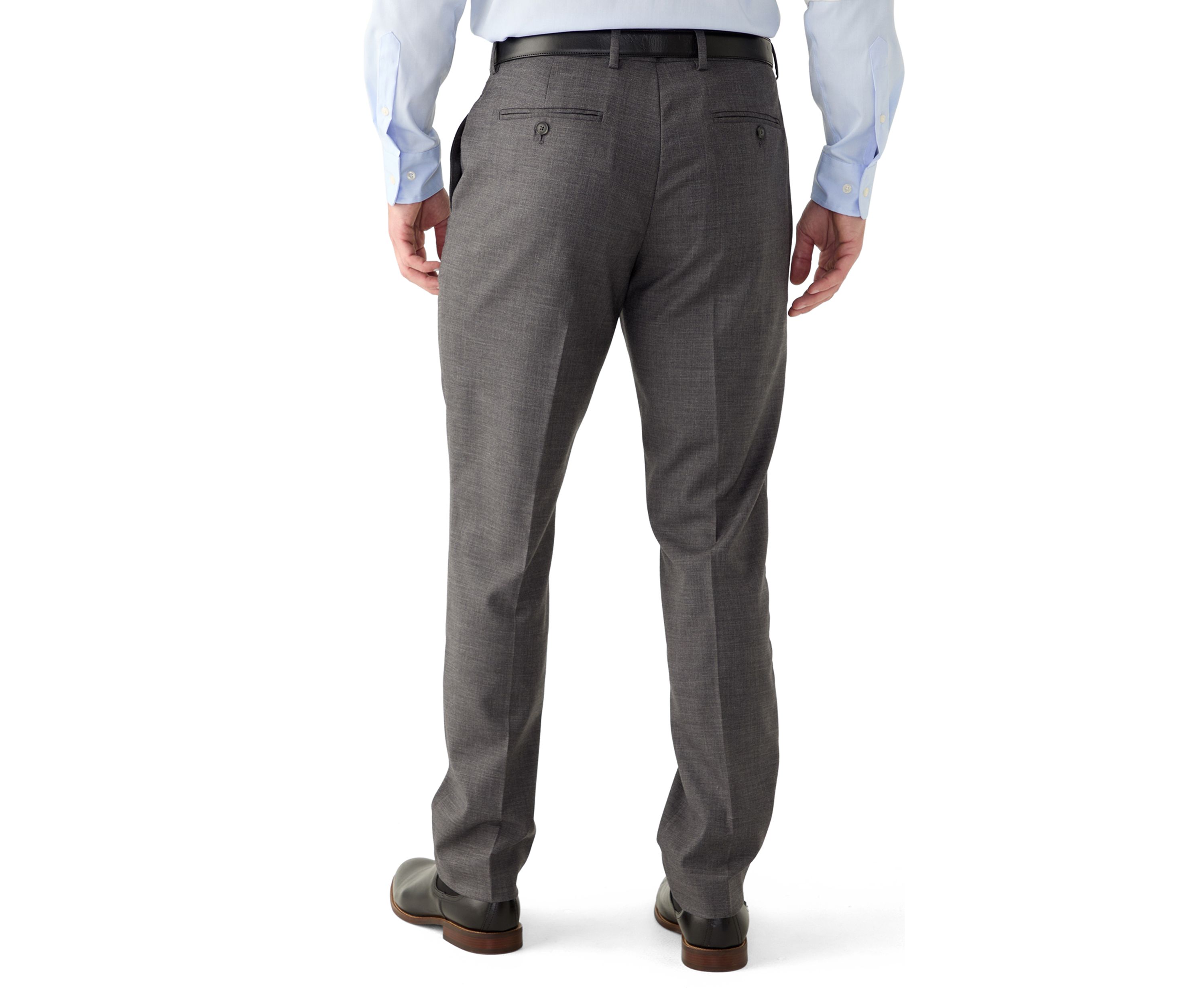 Mens Slim Sharkskin Dress Pants