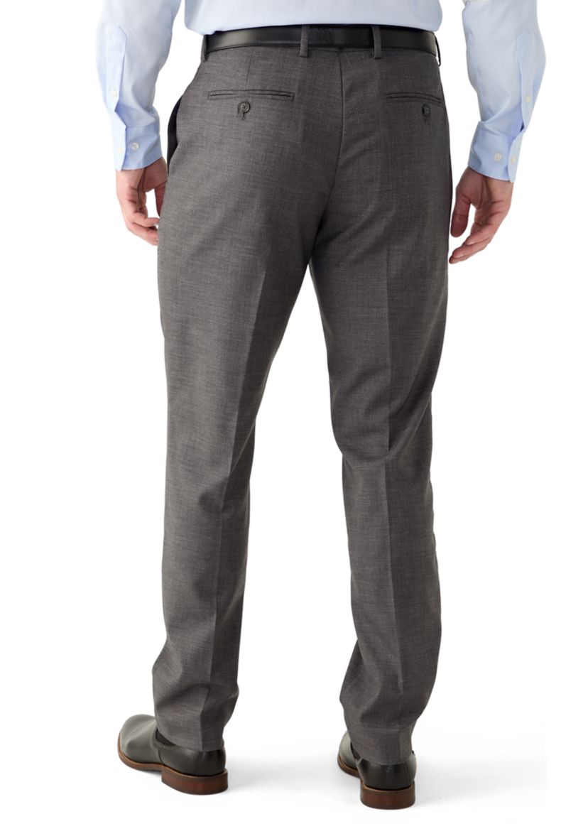 Mens Slim Sharkskin Dress Pants