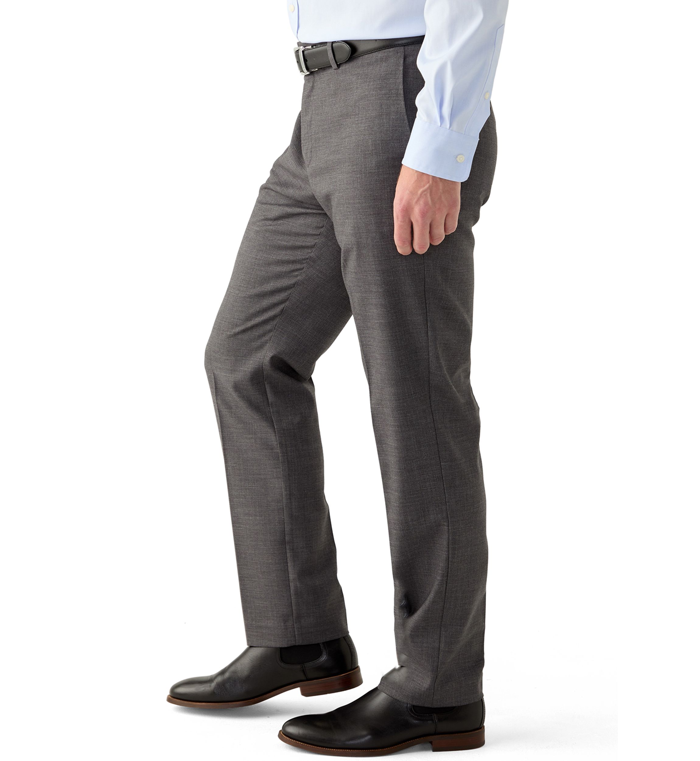Mens Slim Sharkskin Dress Pants