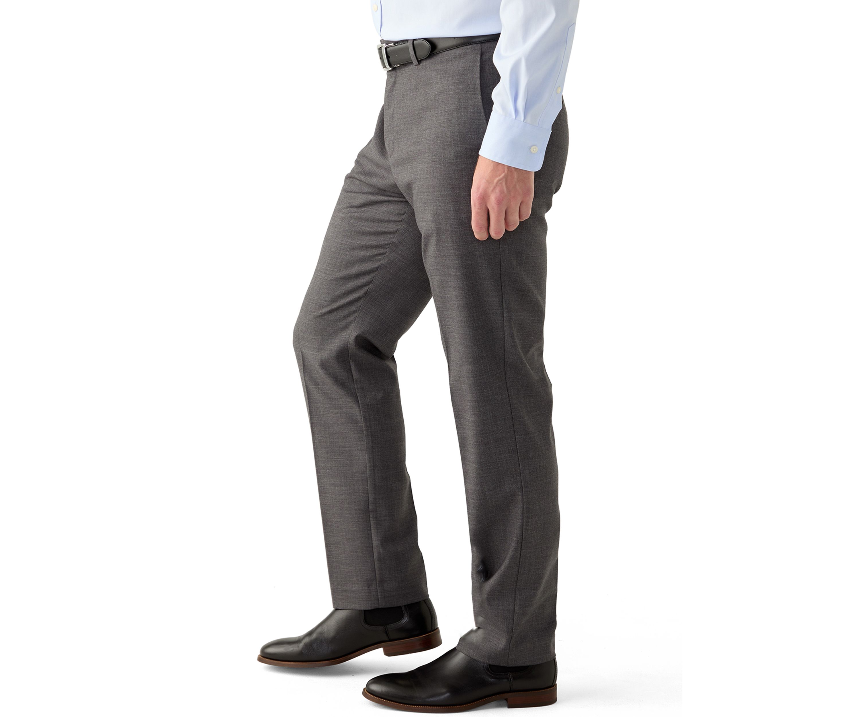 Mens Slim Sharkskin Dress Pants