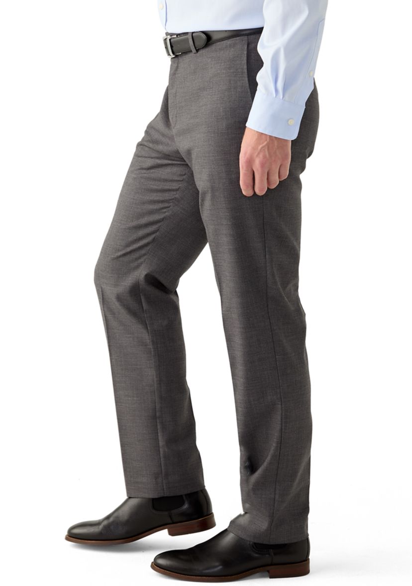 Mens Slim Sharkskin Dress Pants