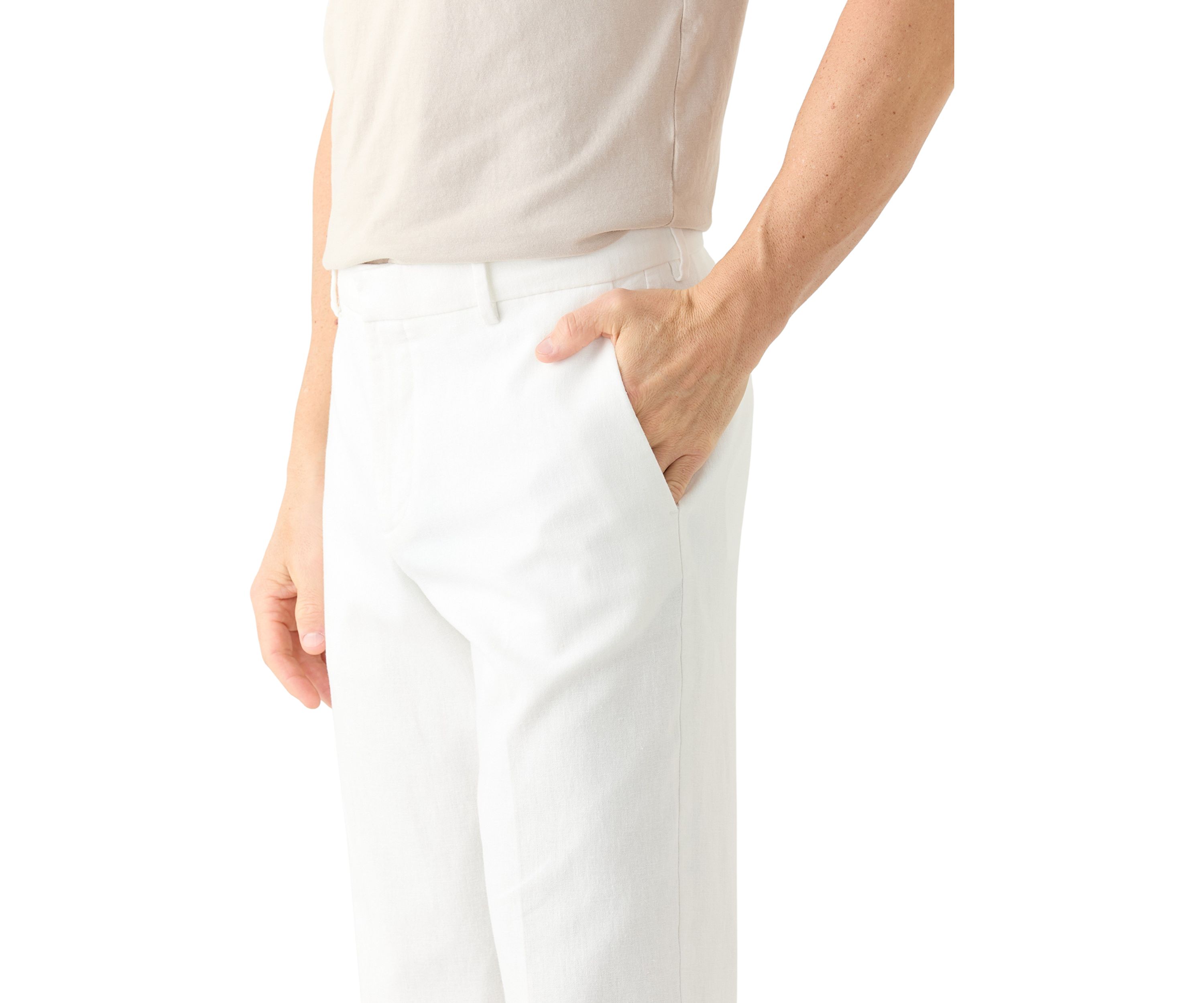 Mens Modern Fit Linen Pants