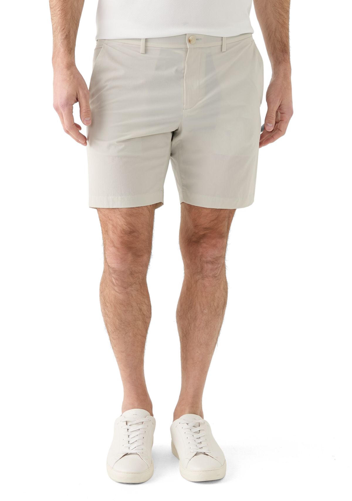 Mens 8" Flat Front Tech Performance Shorts