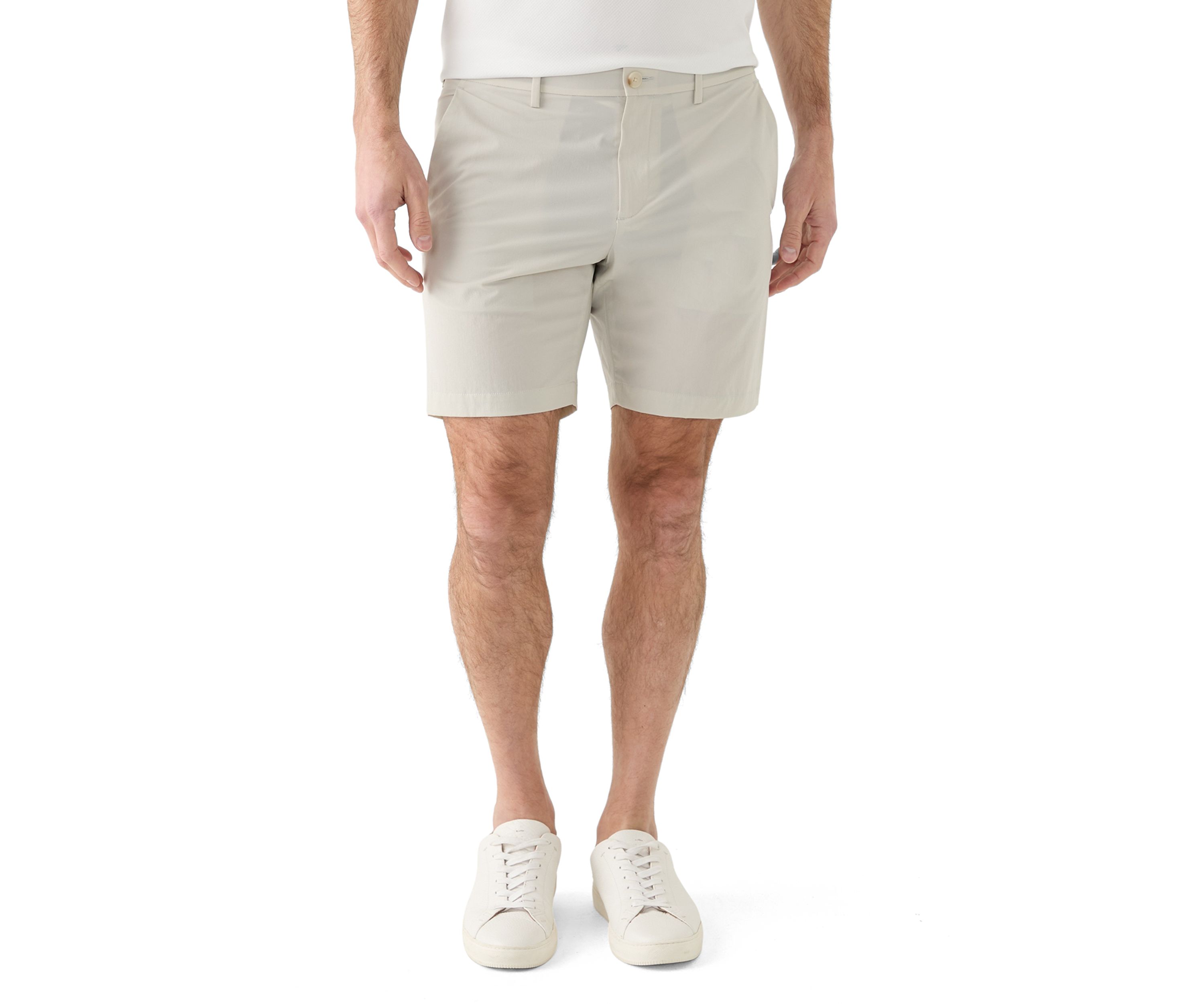 Mens 8" Flat Front Tech Performance Shorts