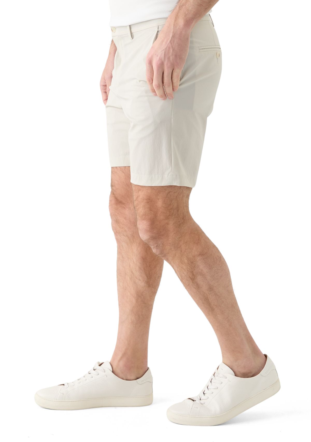 Mens 8" Flat Front Tech Performance Shorts