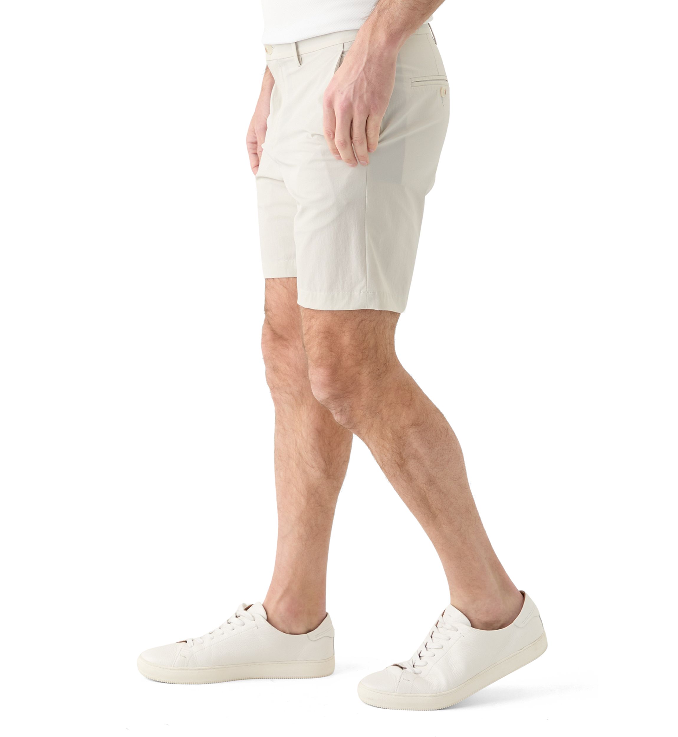 Mens 8" Flat Front Tech Performance Shorts