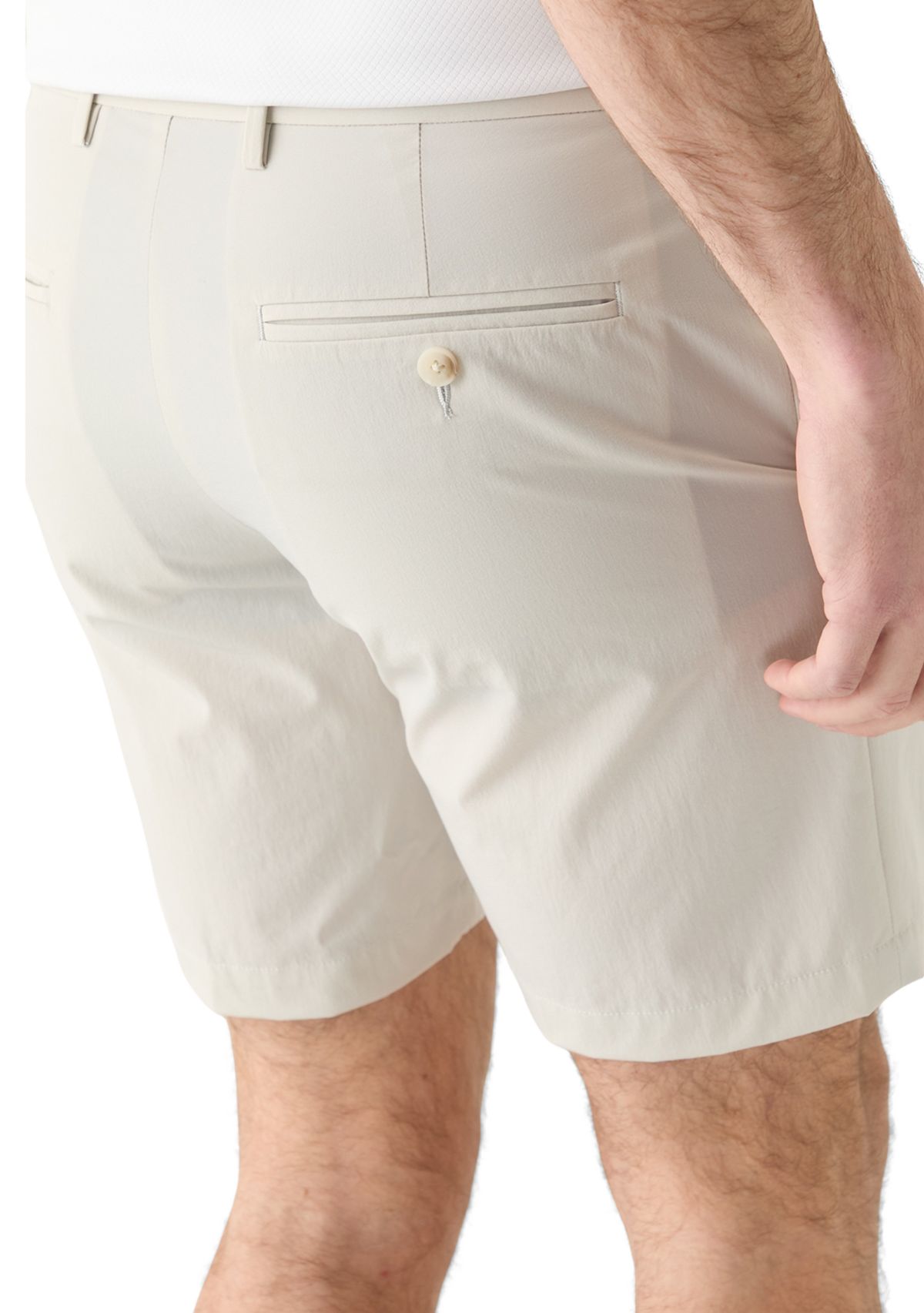 Mens 8" Flat Front Tech Performance Shorts