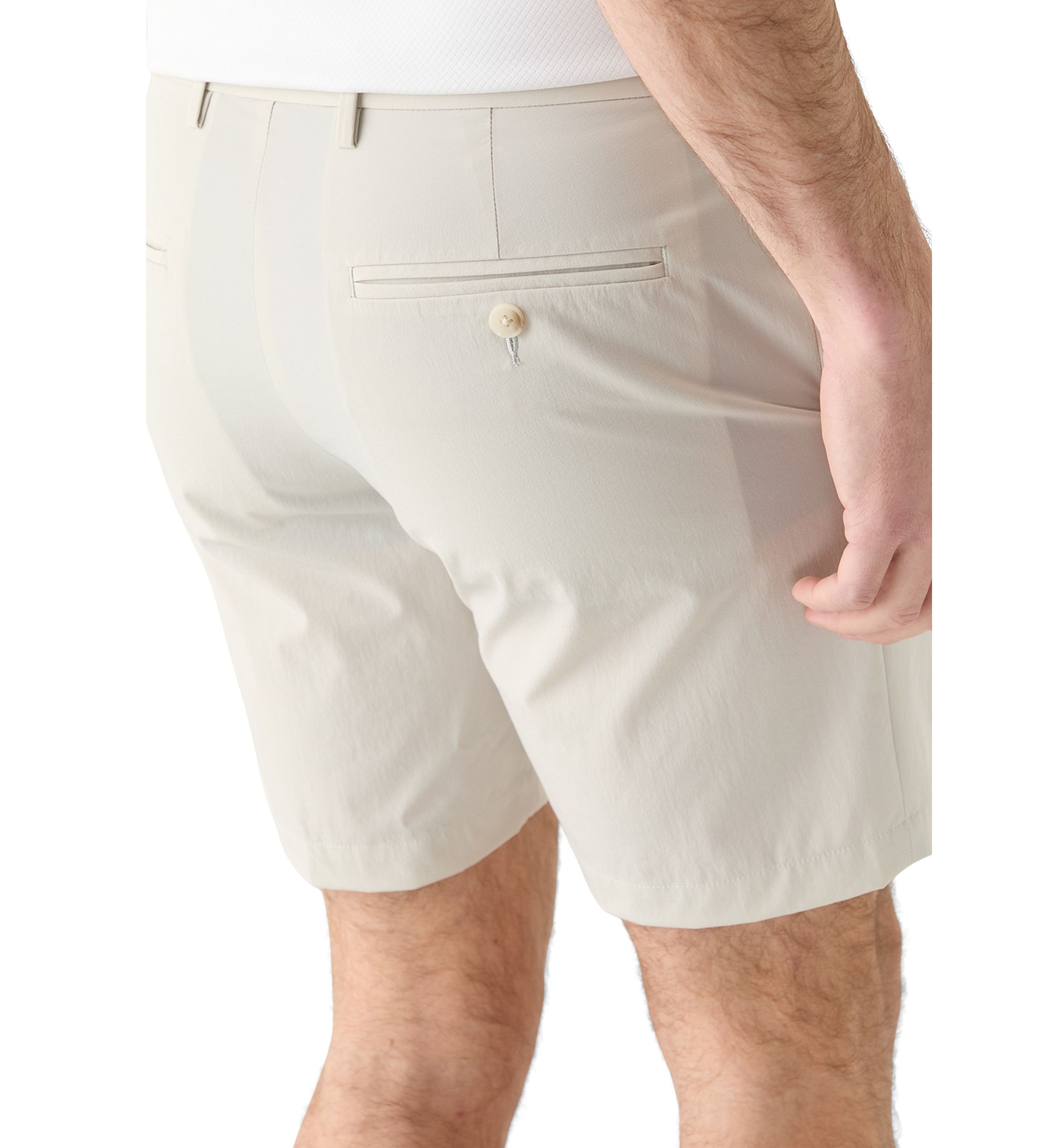 Mens 8" Flat Front Tech Performance Shorts
