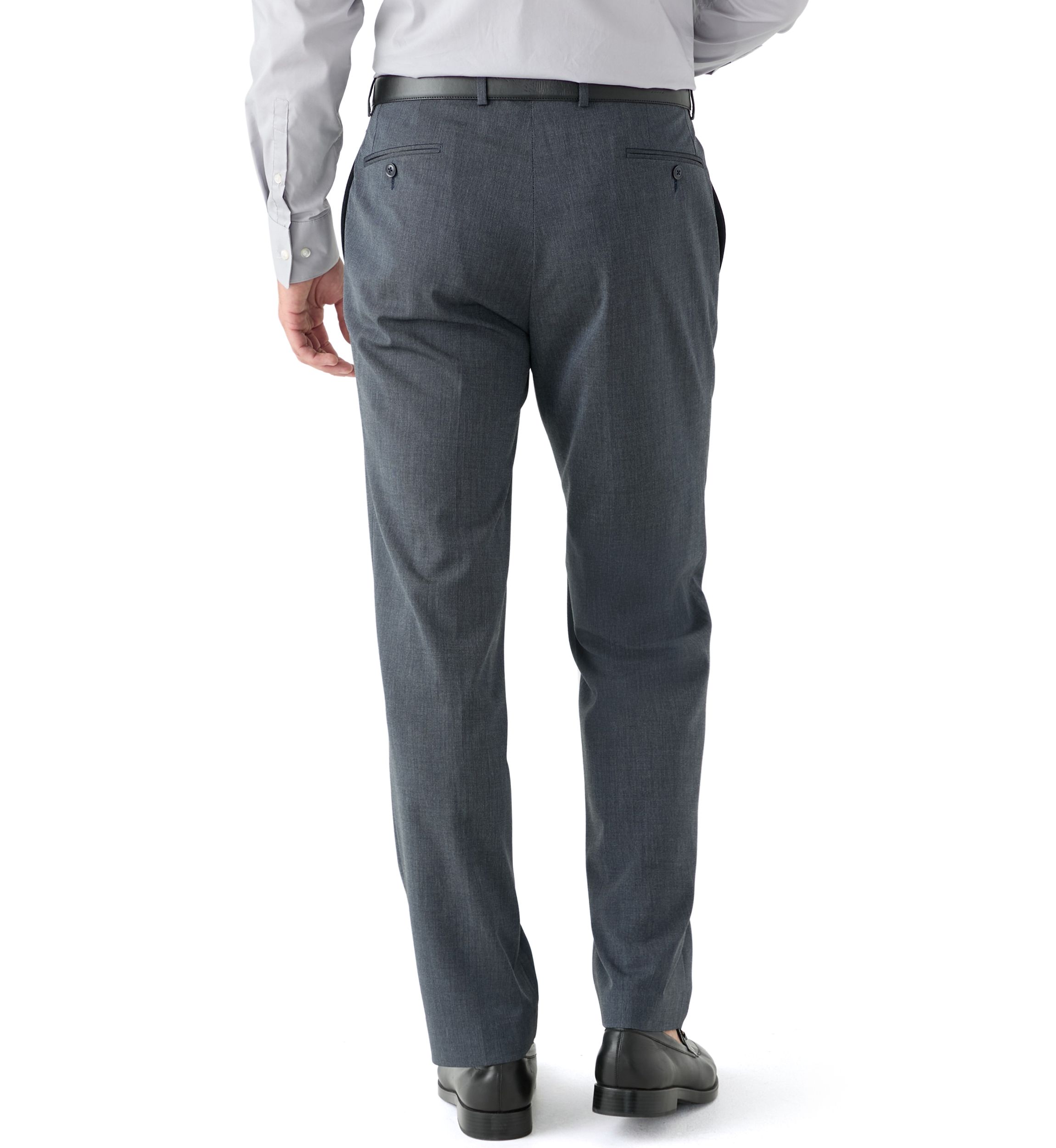 Blue Nailhead Solid Suit Pants