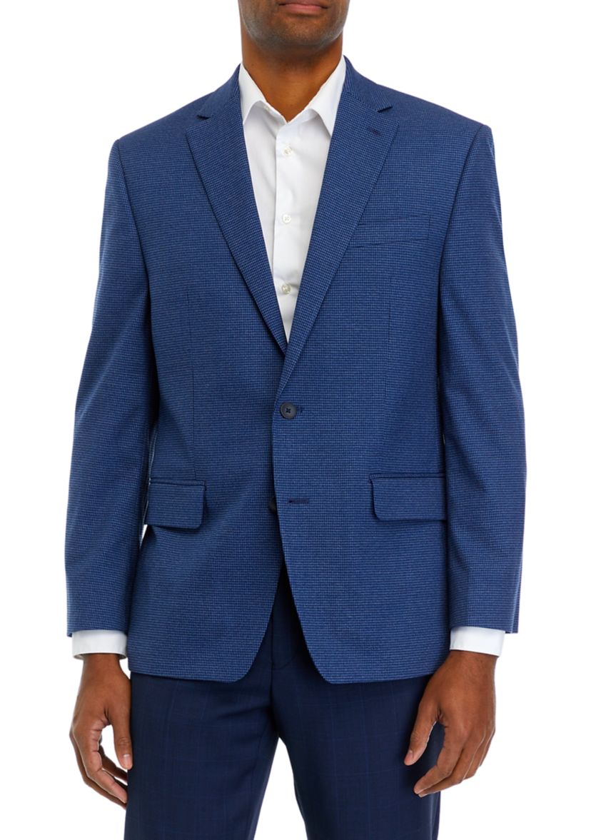Blue Houndstooth Check Sport Coat 