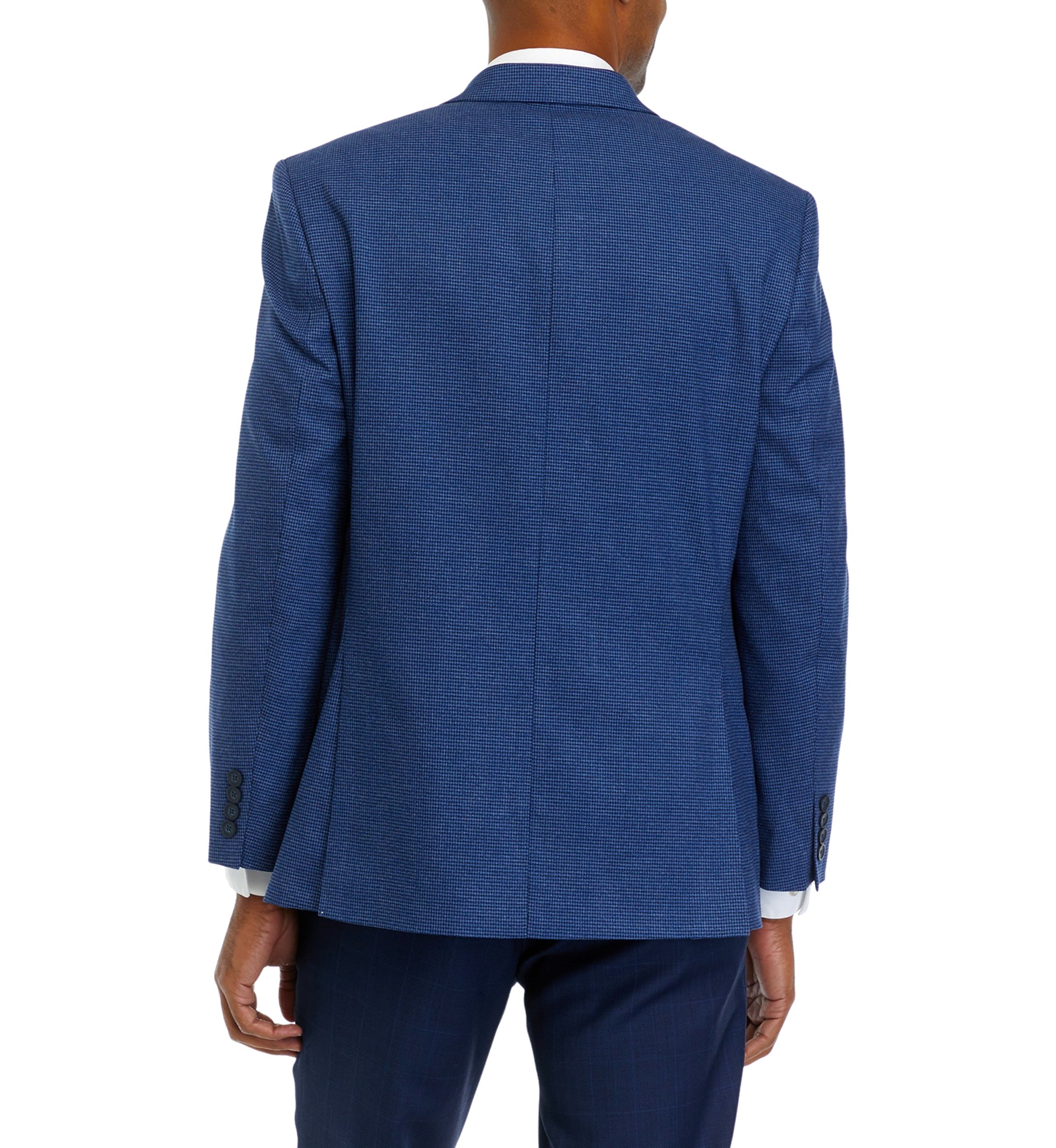 Blue Houndstooth Check Sport Coat 