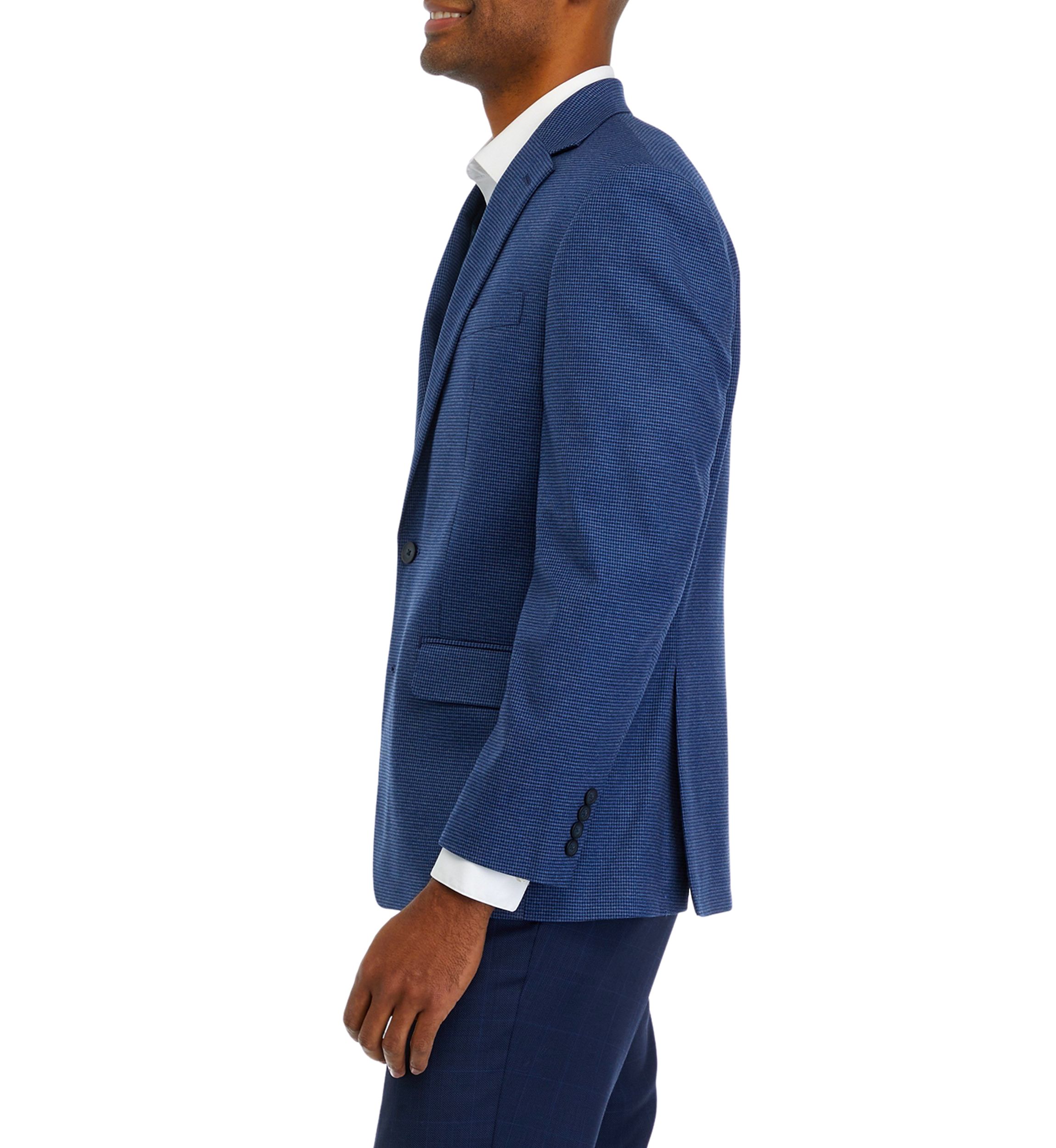 Blue Houndstooth Check Sport Coat 