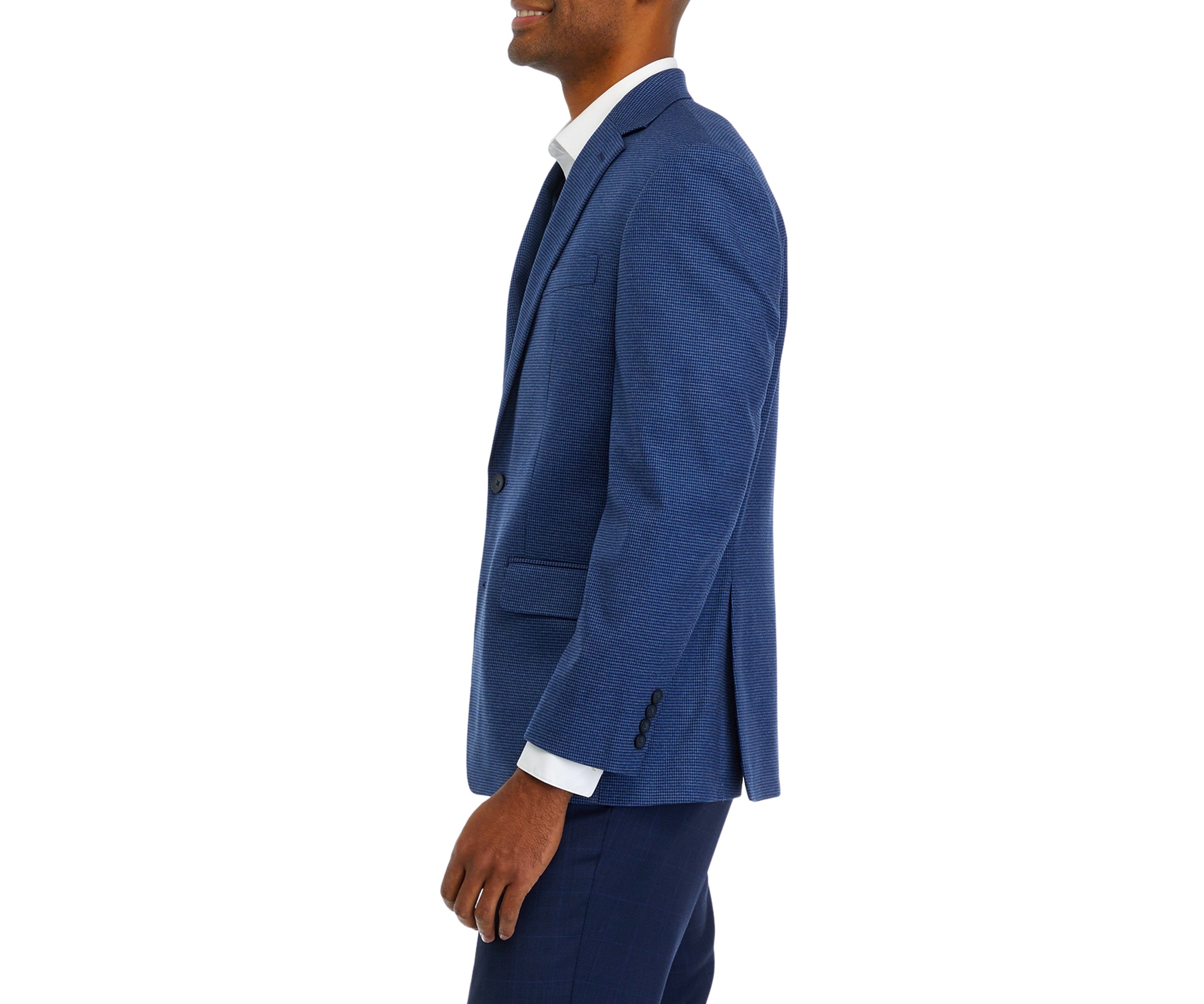 Blue Houndstooth Check Sport Coat 